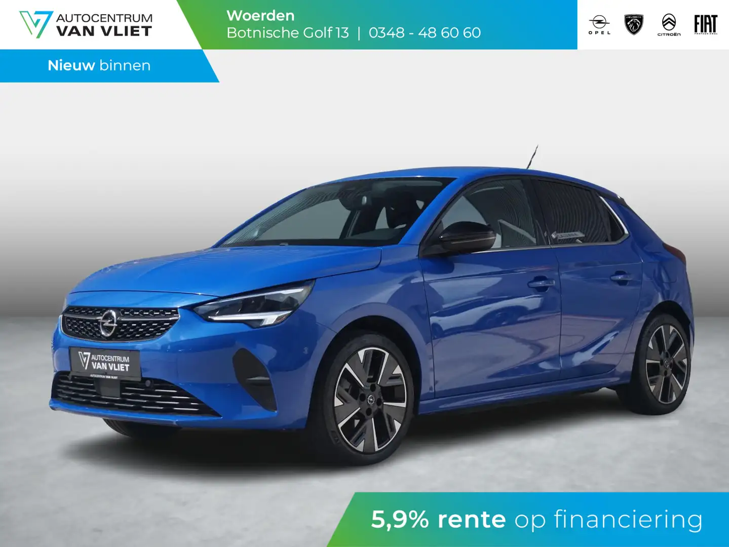 Opel Corsa-e Elegance 50 kWh Winterpakket Blauw - 1