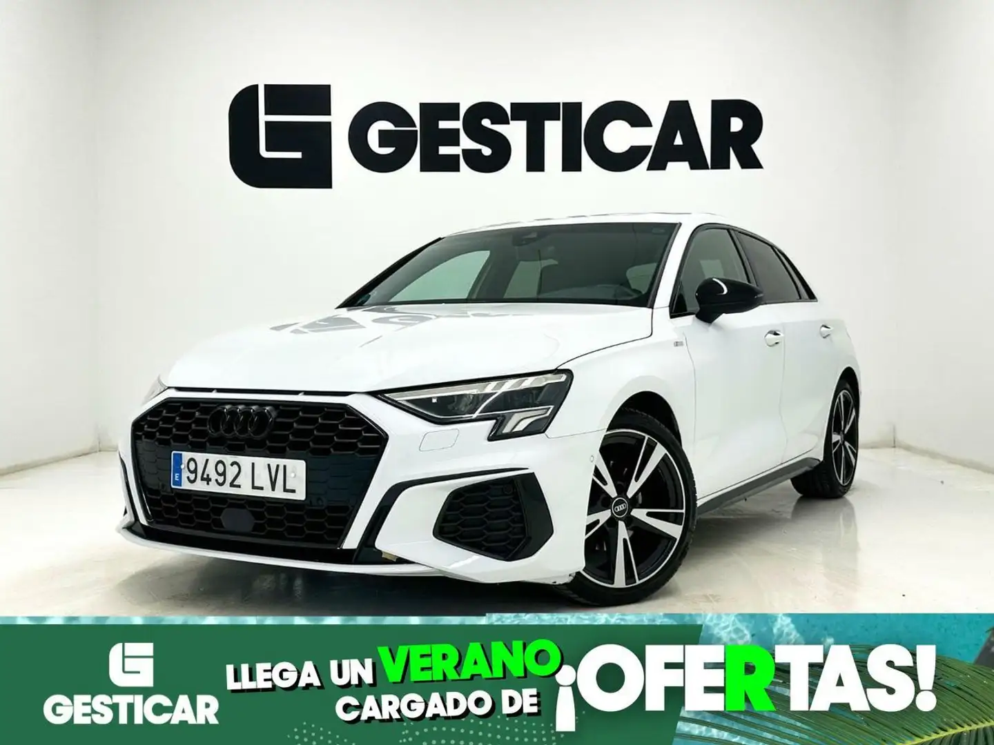 Audi A3 Sportback 35TDI Black line Blanc - 1