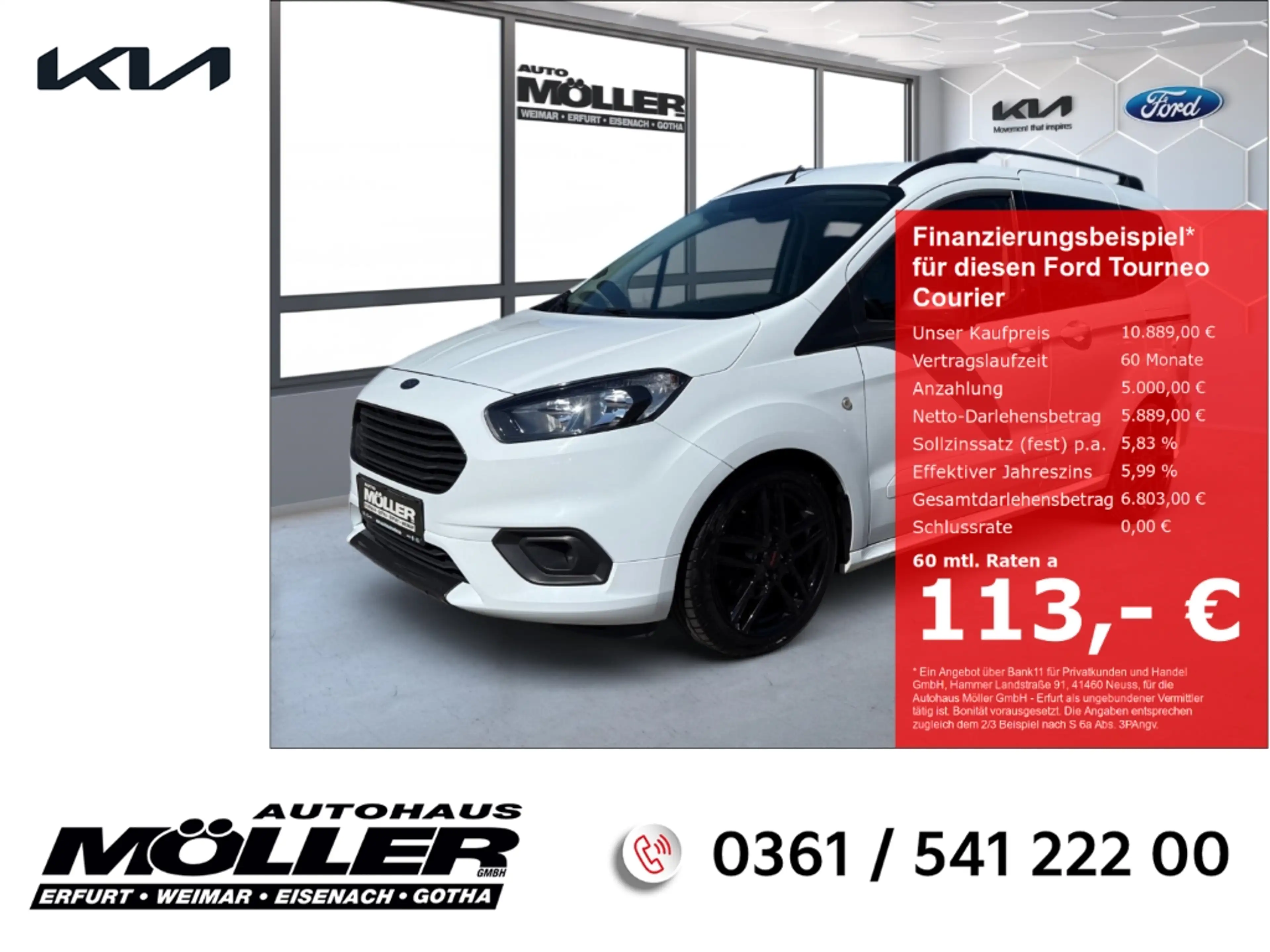 Ford Tourneo Courier Sport 1.5T AHK Navi Kamera Klima Schiebetüren