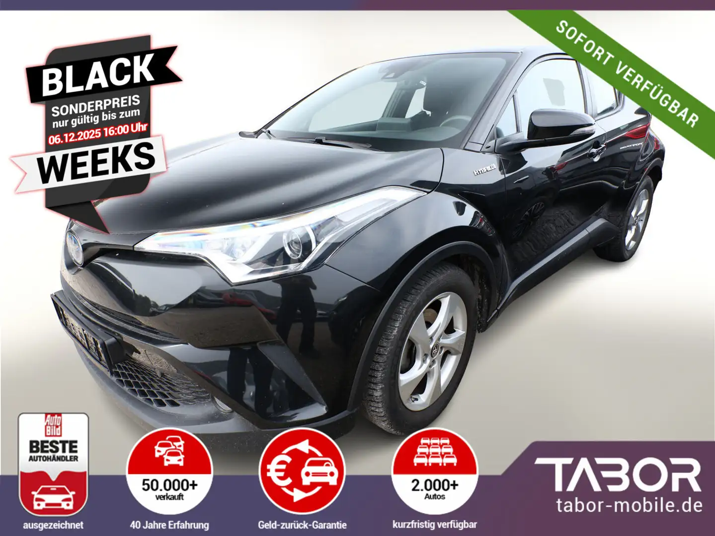 Toyota C-HR 1.8 Hybrid 122 CVT Flow PDC Temp Kam LaneAs Schwarz - 1