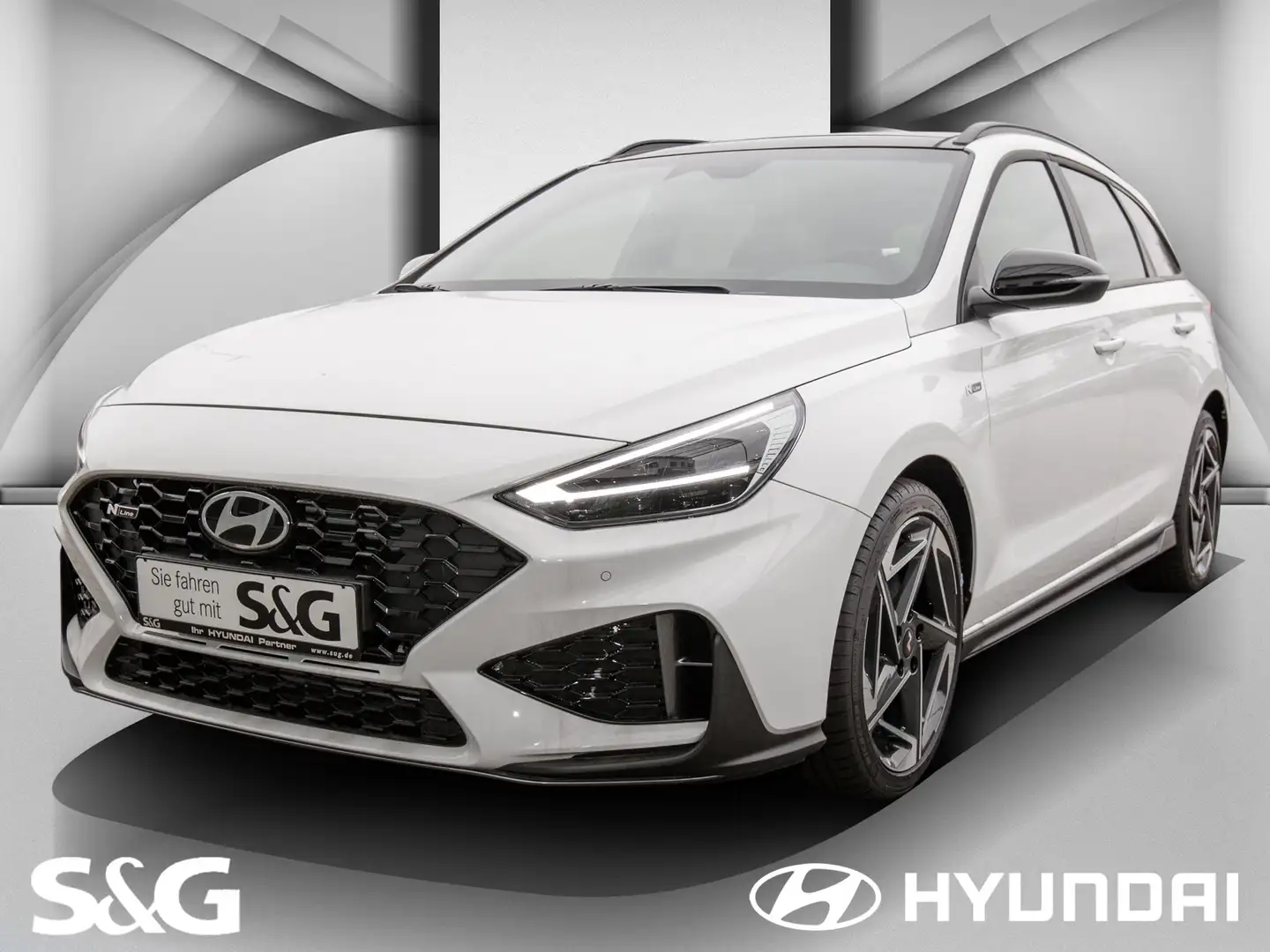 Hyundai i30 Kombi N-LINE+NAVI+LED+SHZ+EL.SITZE+PANO-DACH Blanc - 1
