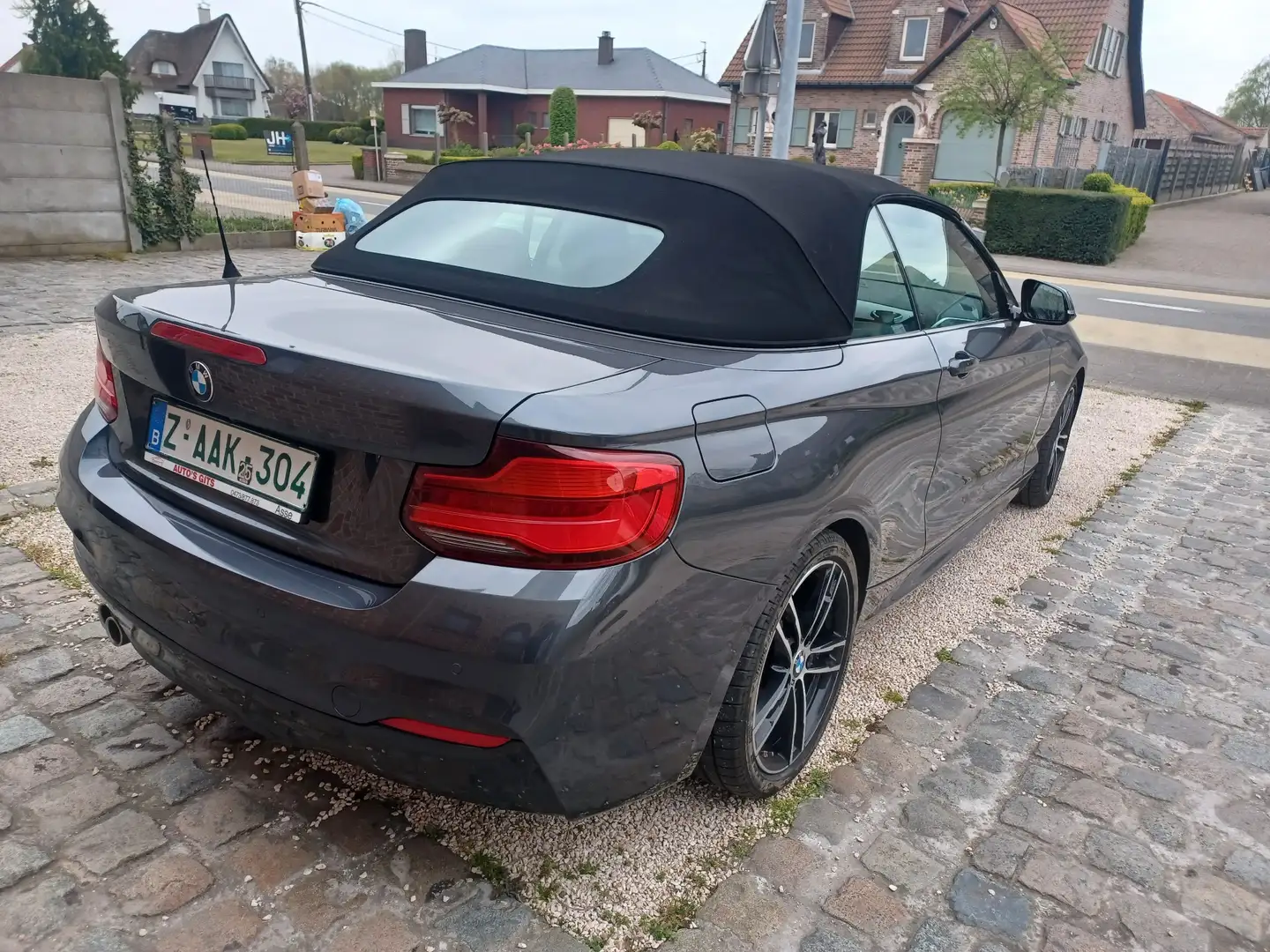 BMW 220 Cabriolet 220i **VOLLEDIG M PACK ** AUTOMAAT Gris - 2