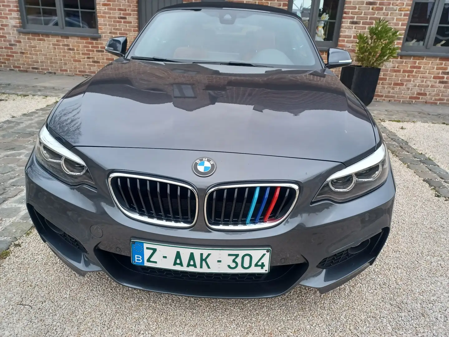 BMW 220 Cabriolet 220i **VOLLEDIG M PACK ** AUTOMAAT Gris - 1