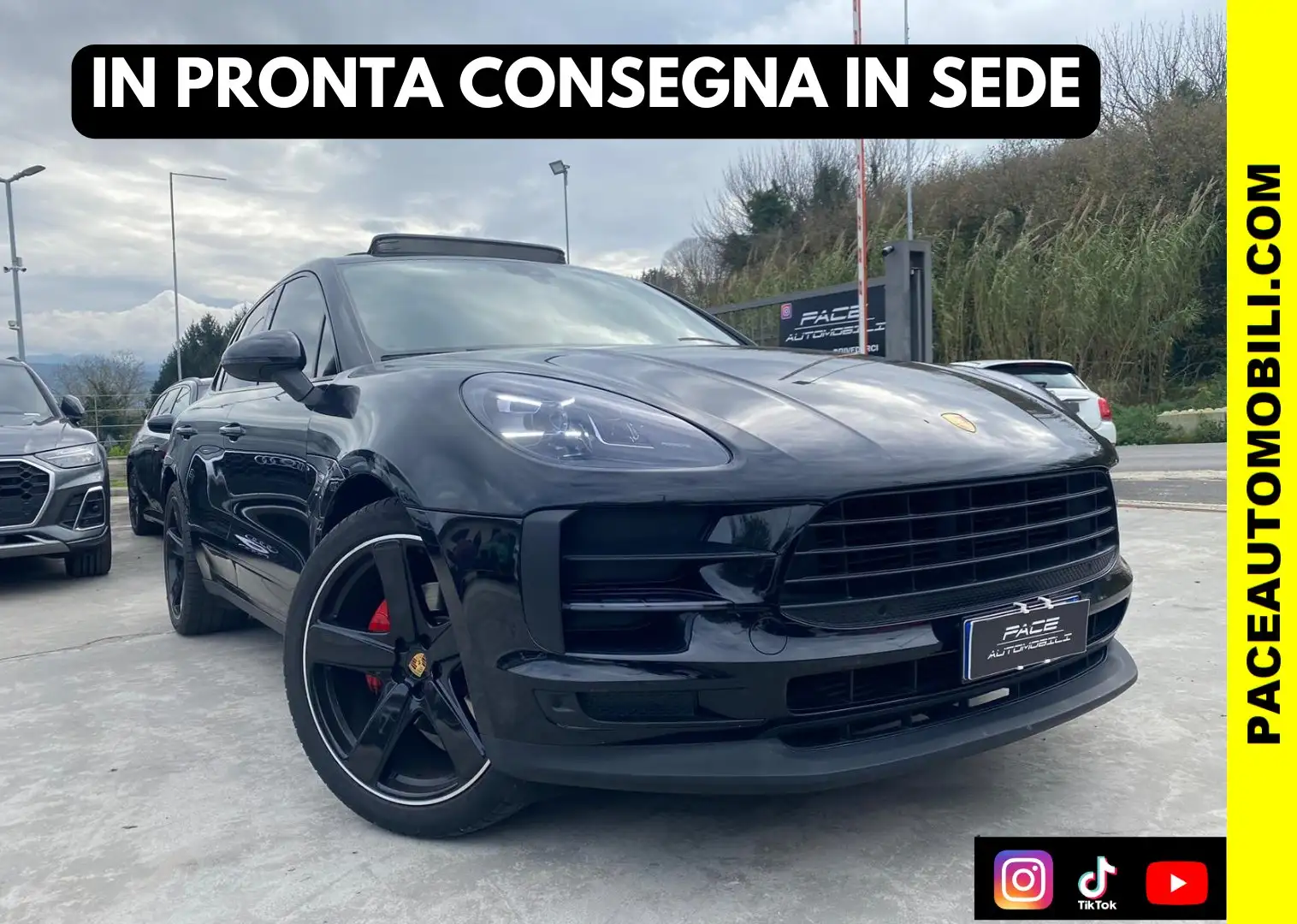 Porsche Macan 245CV TETTO LED PELLE KAMERA BLACK PACK PDC ACC Nero - 1