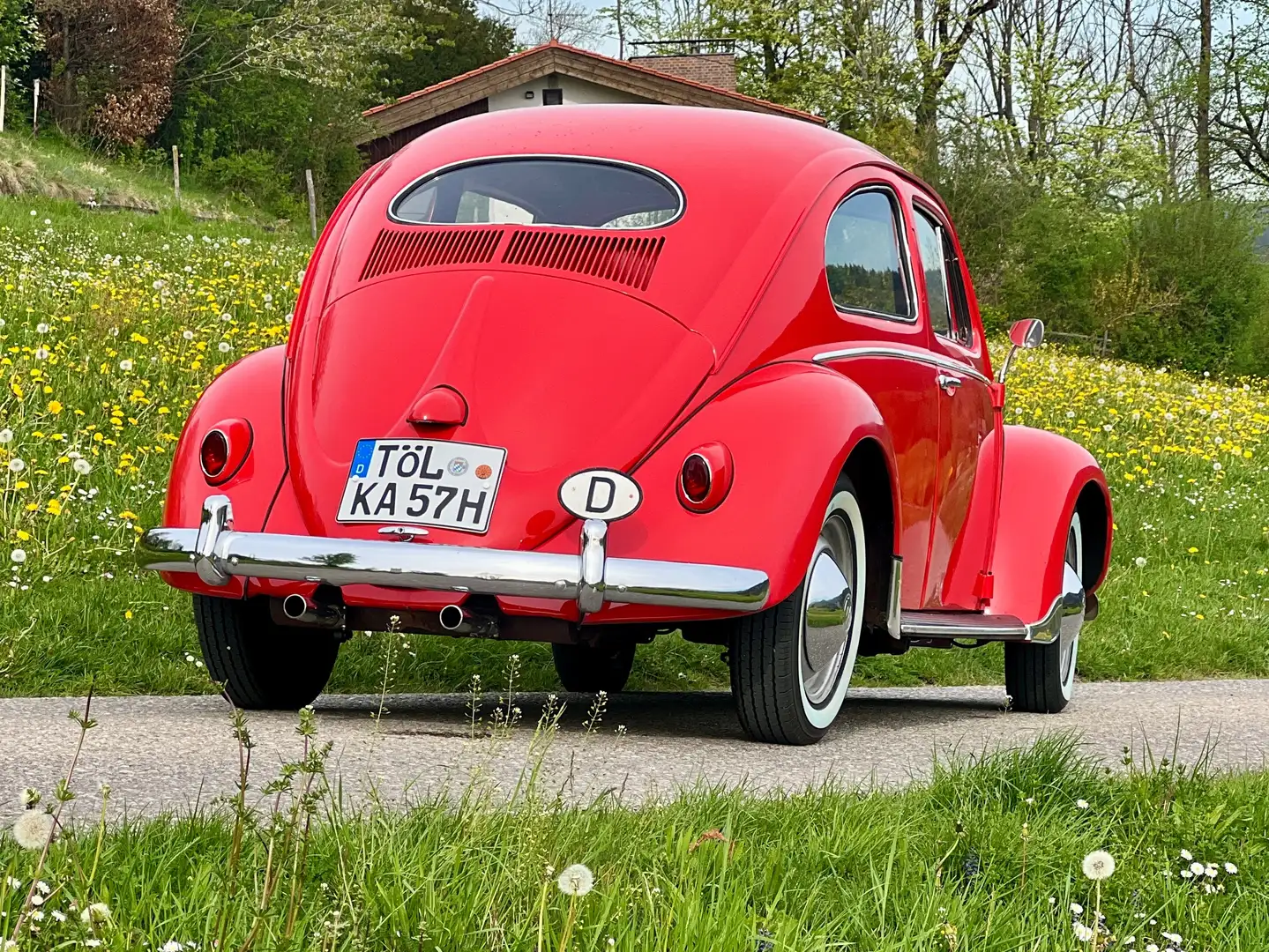 Volkswagen Käfer Export Ovali 1957 Kırmızı - 1