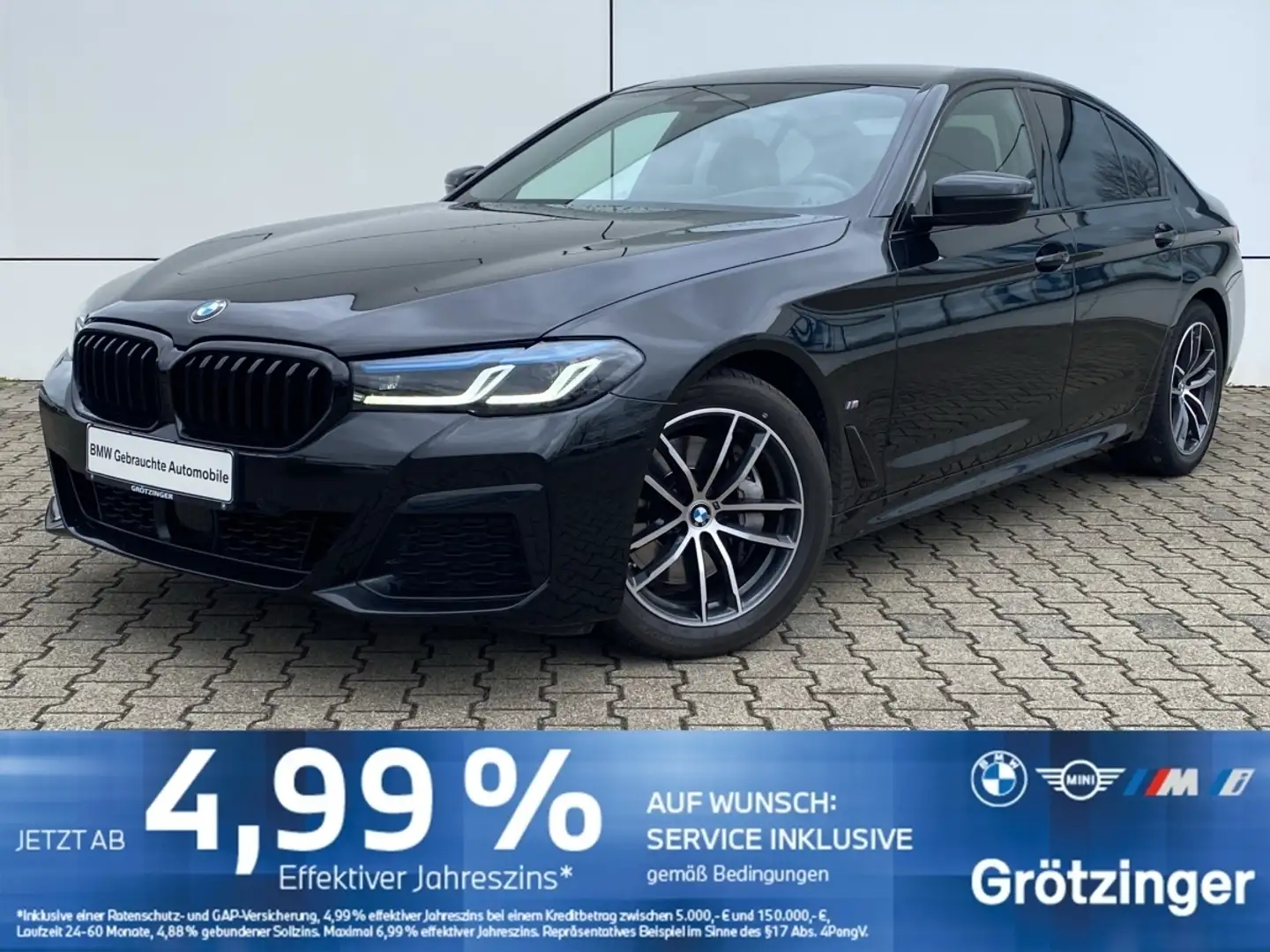 BMW 540 d xDrive Limousine M Sportpaket HUD+Laser+ACC Zwart - 1