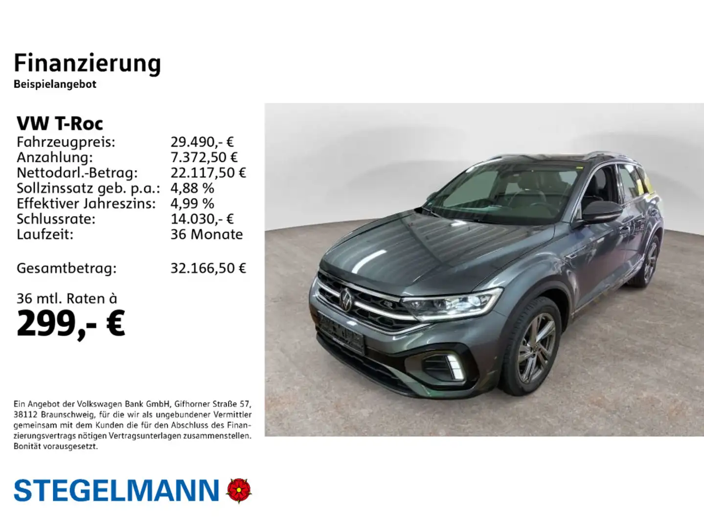 Volkswagen T-Roc 1.5 TSI DSG R-Line *Matrix-LED*Navi*Kamera Grau - 2