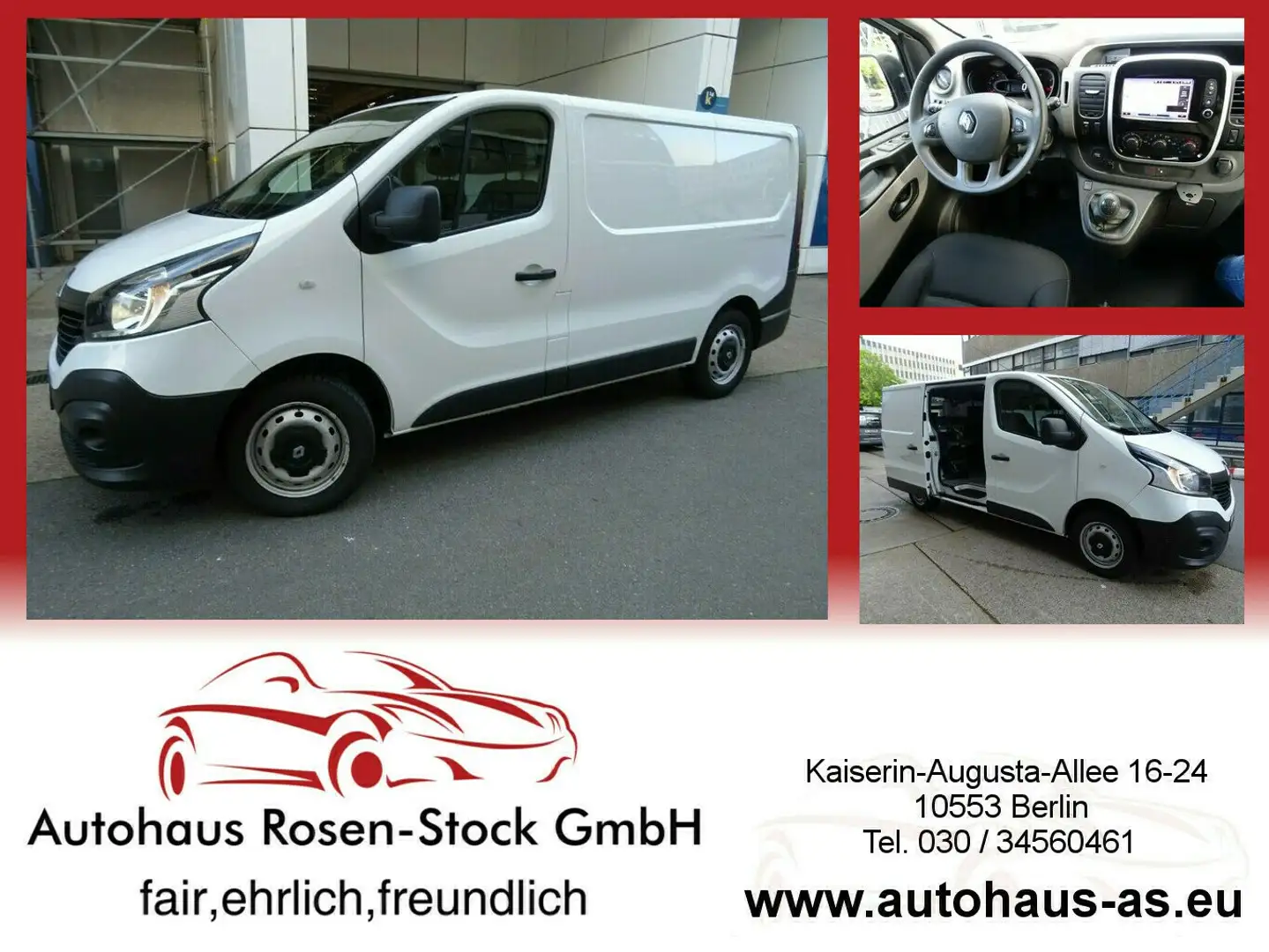 Renault Trafic 1,6 dCi 120 Komfort,Standh,Kastenwagen Weiß - 1