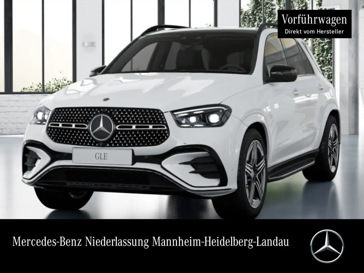 Mercedes-Benz GLE 350 de 4M AMG+NIGHT+PANO+360+MULTIBEAM+SPUR+9G Weiß - 1