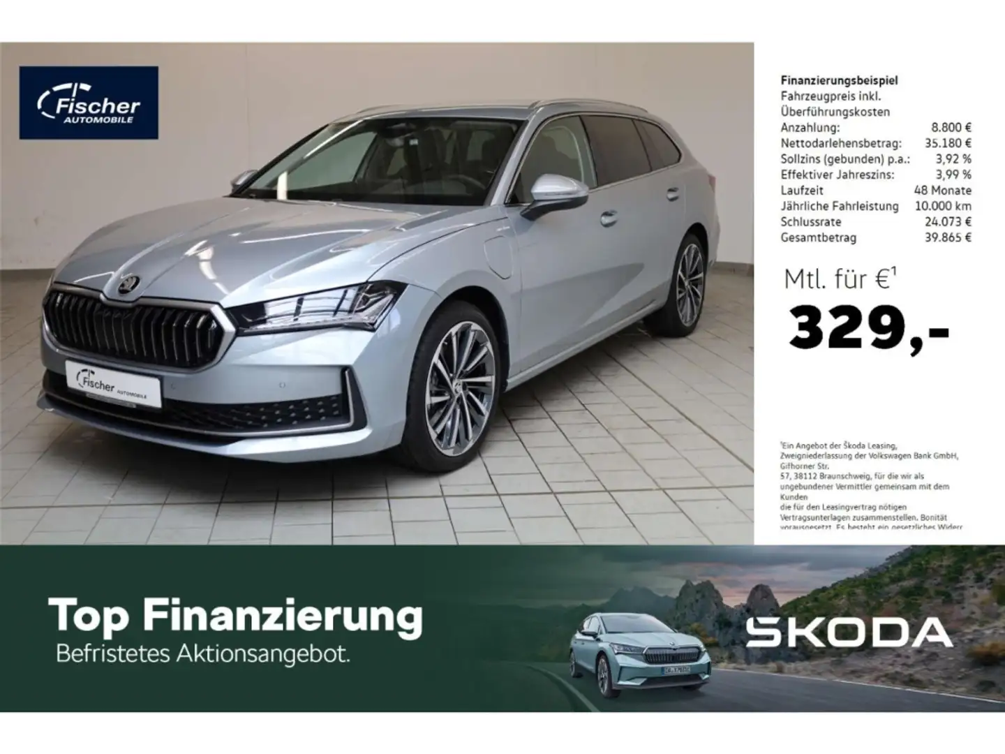 Skoda Superb Combi 1.5 TSI iV L&K DSG AHK/Matrix/NAV Silber - 1