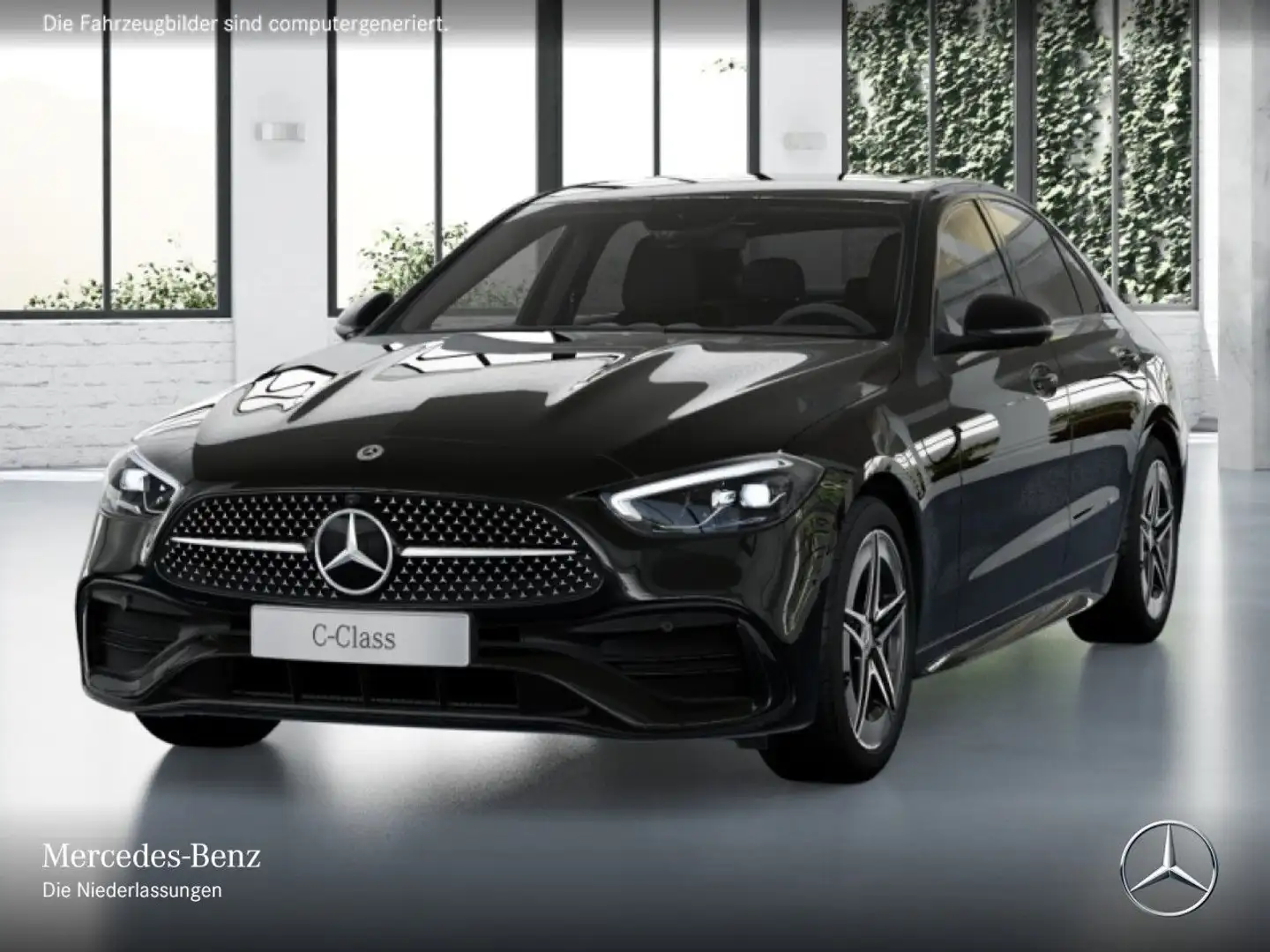 Mercedes-Benz C 200 d AMG+NIGHT+360+LED+TOTW+KEYLESS+9G Schwarz - 2