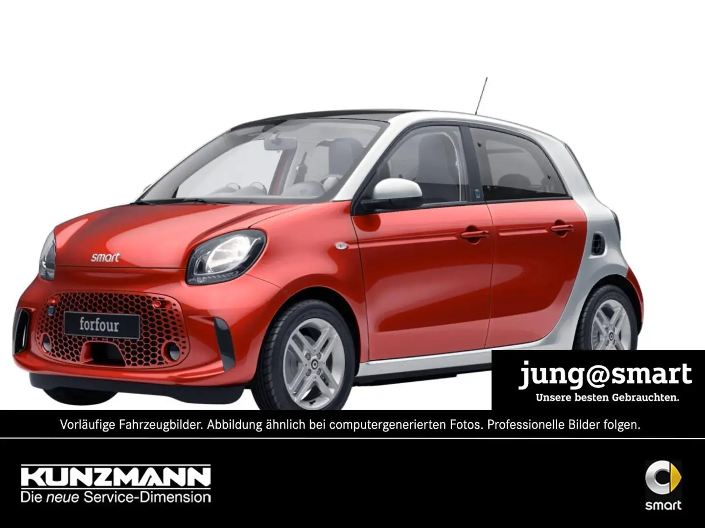 smart forFour EQ  passion Plus 22kW Panorama Kamera Rot - 1