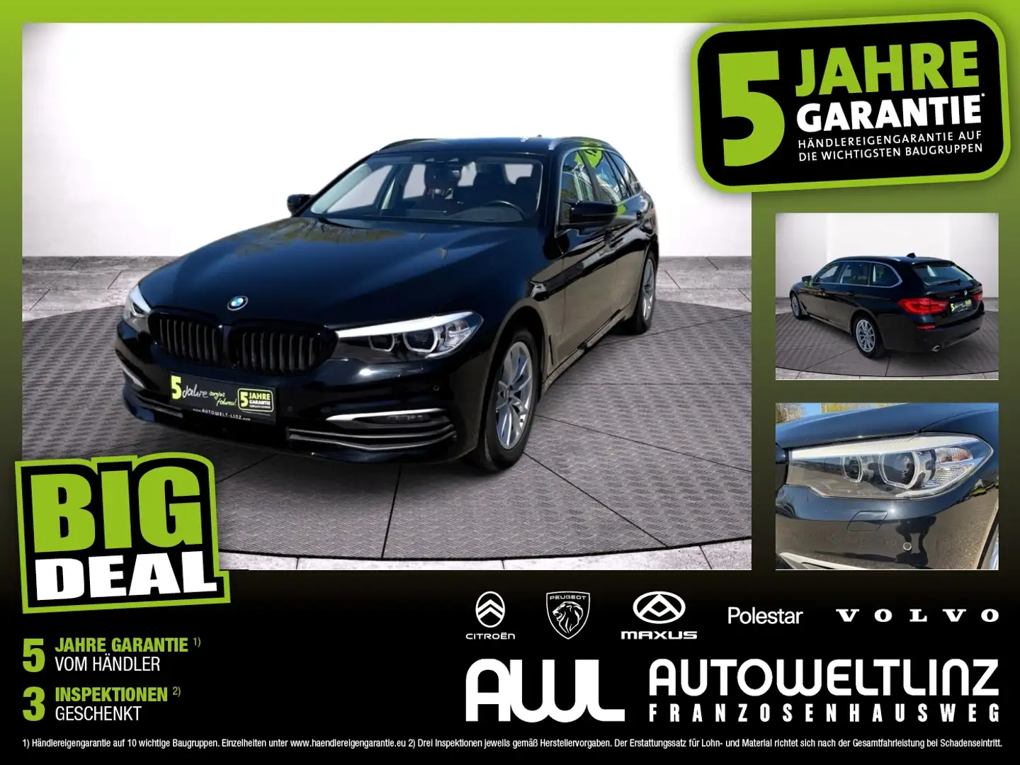 BMW 530 i xDrive Touring HUD+Leder+Displaykey Schwarz - 1
