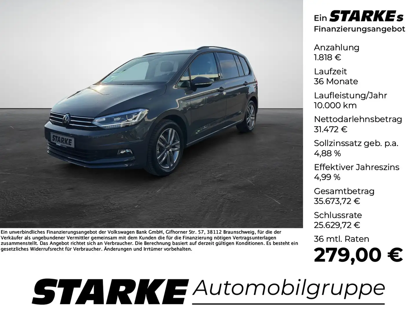 Volkswagen Touran 1.5 TSI DSG Comfortline Grau - 1