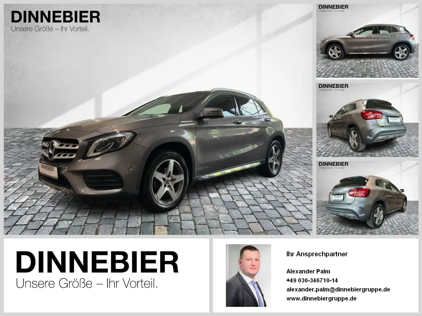 Mercedes-Benz GLA 180 Urban CAM LED NAVI PANO TWA AHK PDC Gris - 1