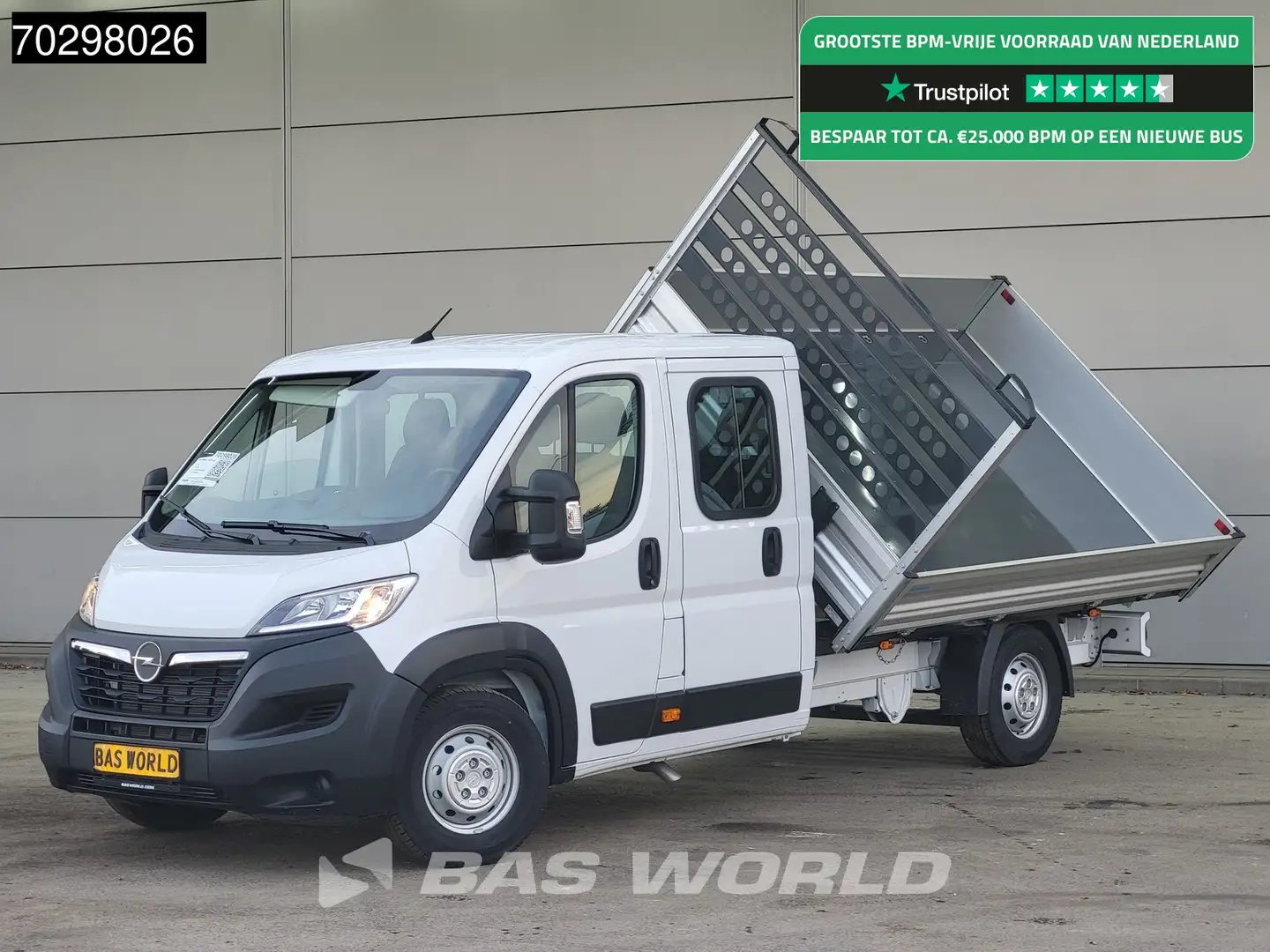Opel Movano 140PK Driezijdige Kipper Dubbel Cabine Airco Cruis Wit - 1