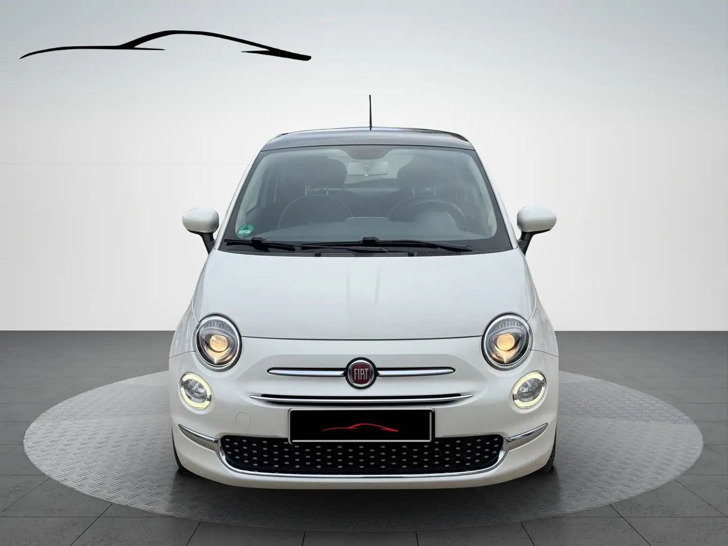 Fiat 500 Lounge / Panorama/Klima/Led/Tempomat/Teilleder White - 2