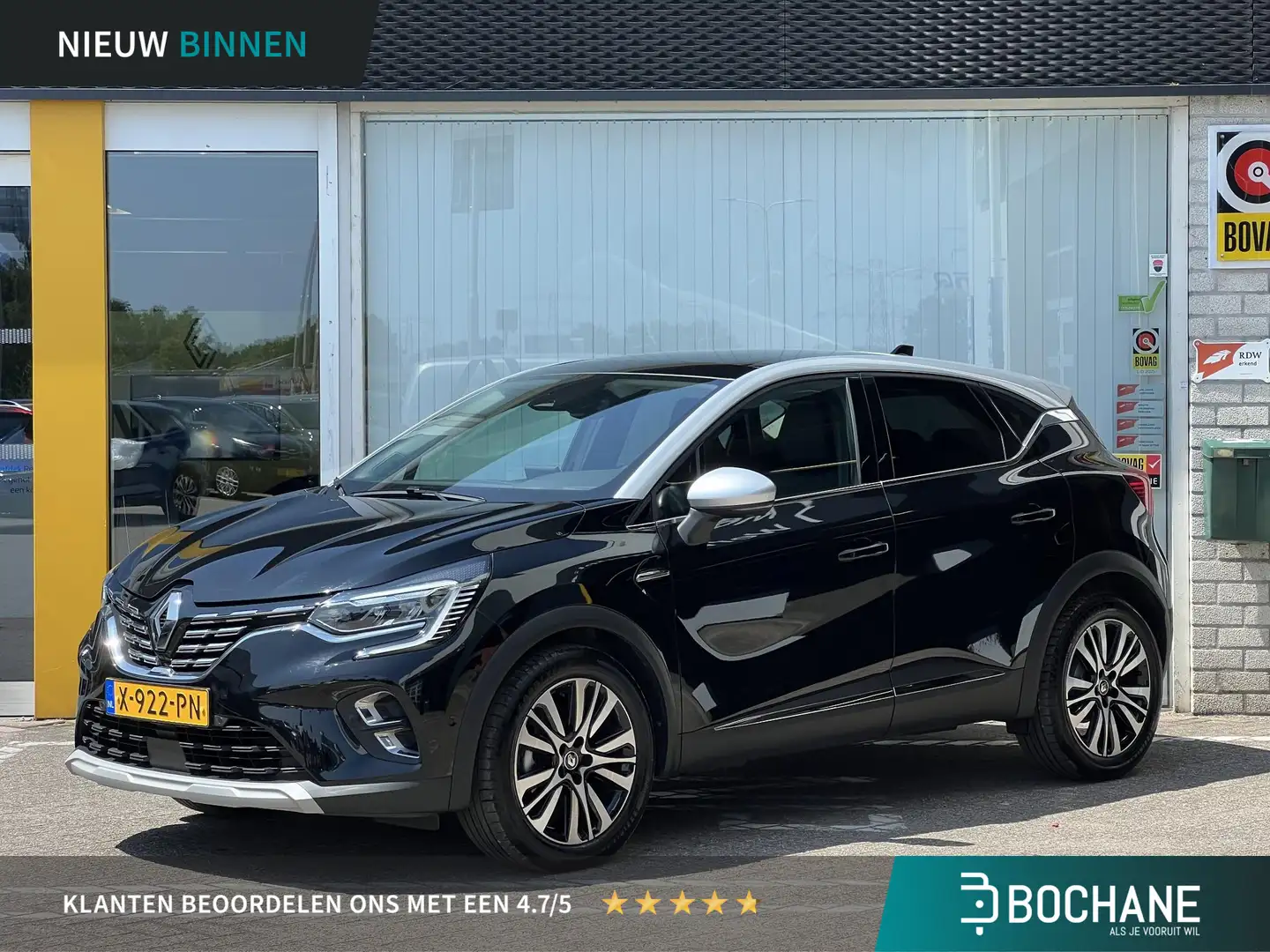 Renault Captur 1.3 mild hybrid 160 iconic | Glazen schuif-kantel Zwart - 1