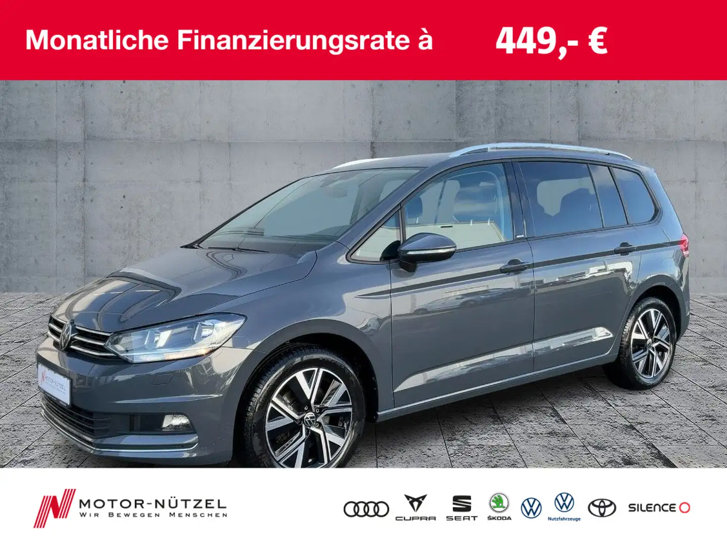 Volkswagen Touran 2.0 TDI DSG MOVE NAVI+APP+ACC+SHZ+PDC+RFK Grau - 1