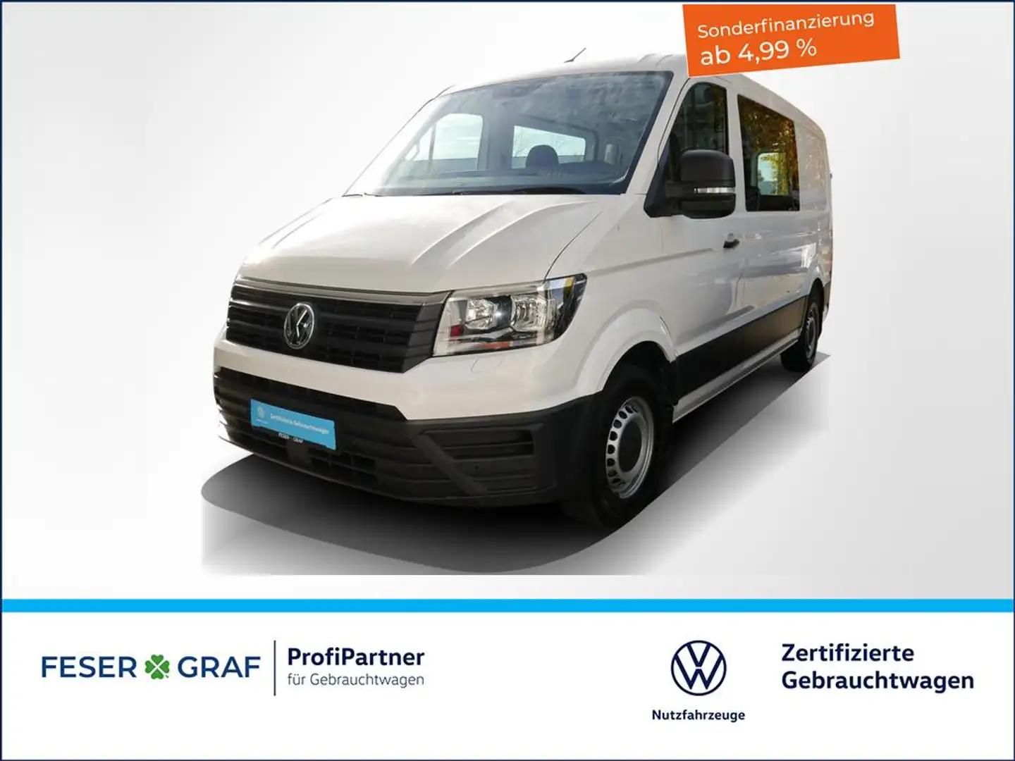 Volkswagen Crafter 2.0TDI Kasten MR Automatic 5Sitze ACC Luft-Standhe Bianco - 1