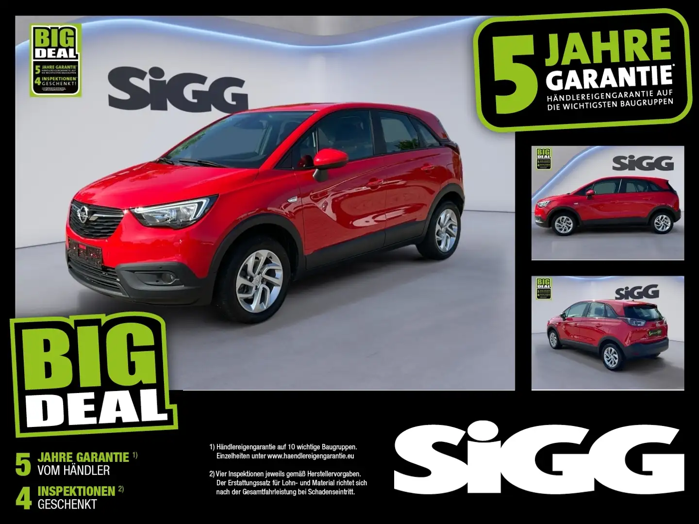 Opel Crossland 1.2 Turbo Edition Automatik nur 25497 KM Rot - 1