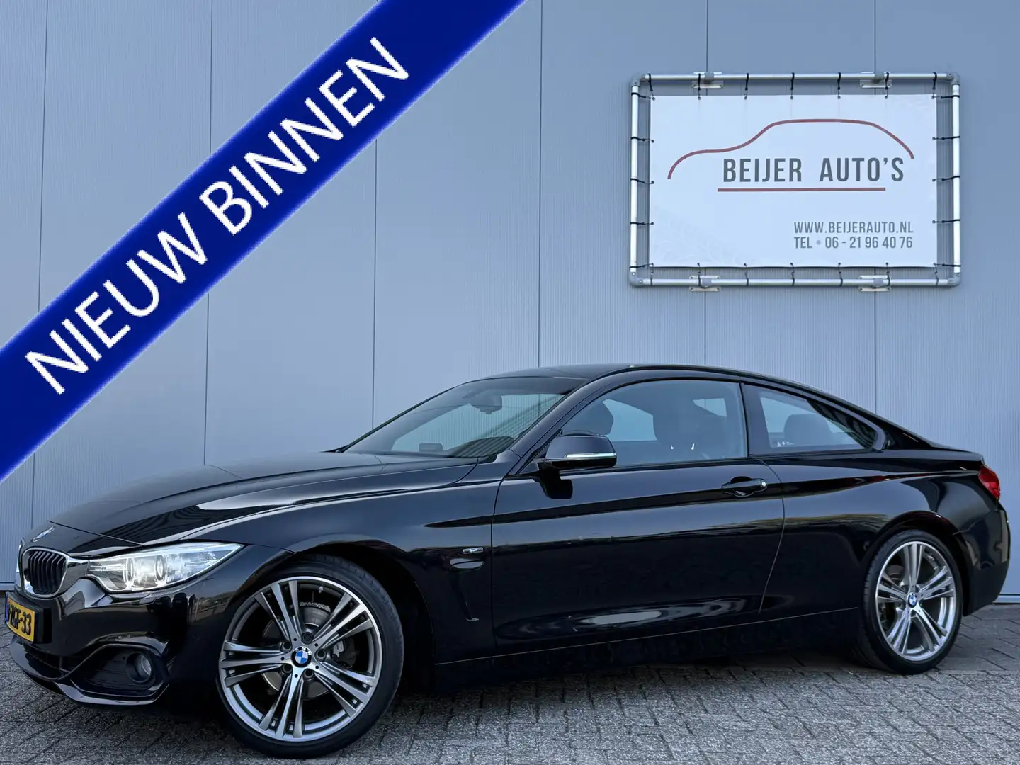 BMW 420 4-serie Coupé 420i High Executive Automaat Navigat Zwart - 1
