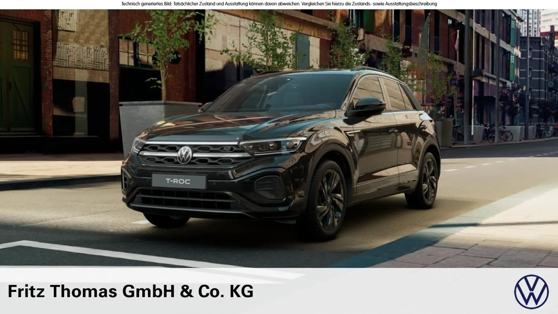 Volkswagen T-Roc 1.5 TSI DSG R-Line AHK LED SHZ Navi Klima Navi Schwarz - 1