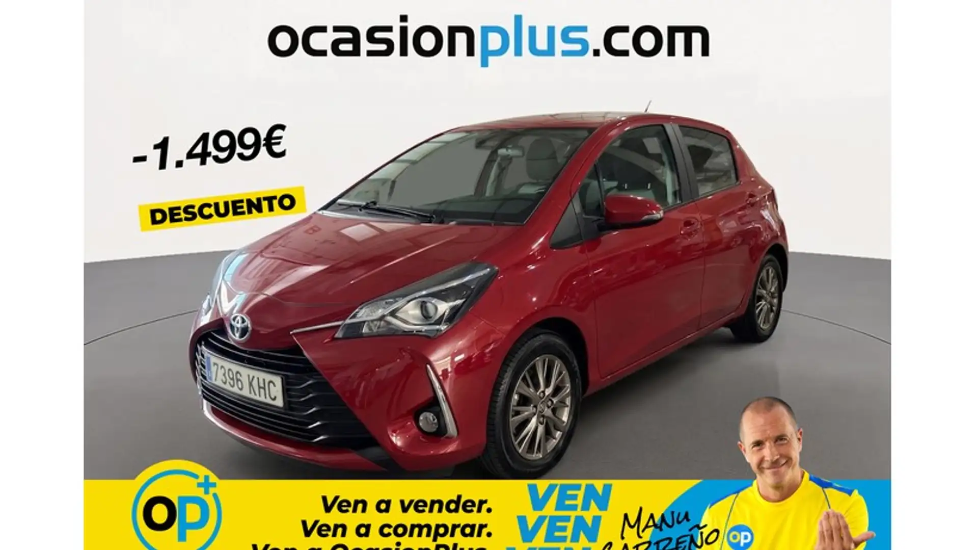 Toyota Yaris 1.5 Active Rojo - 1