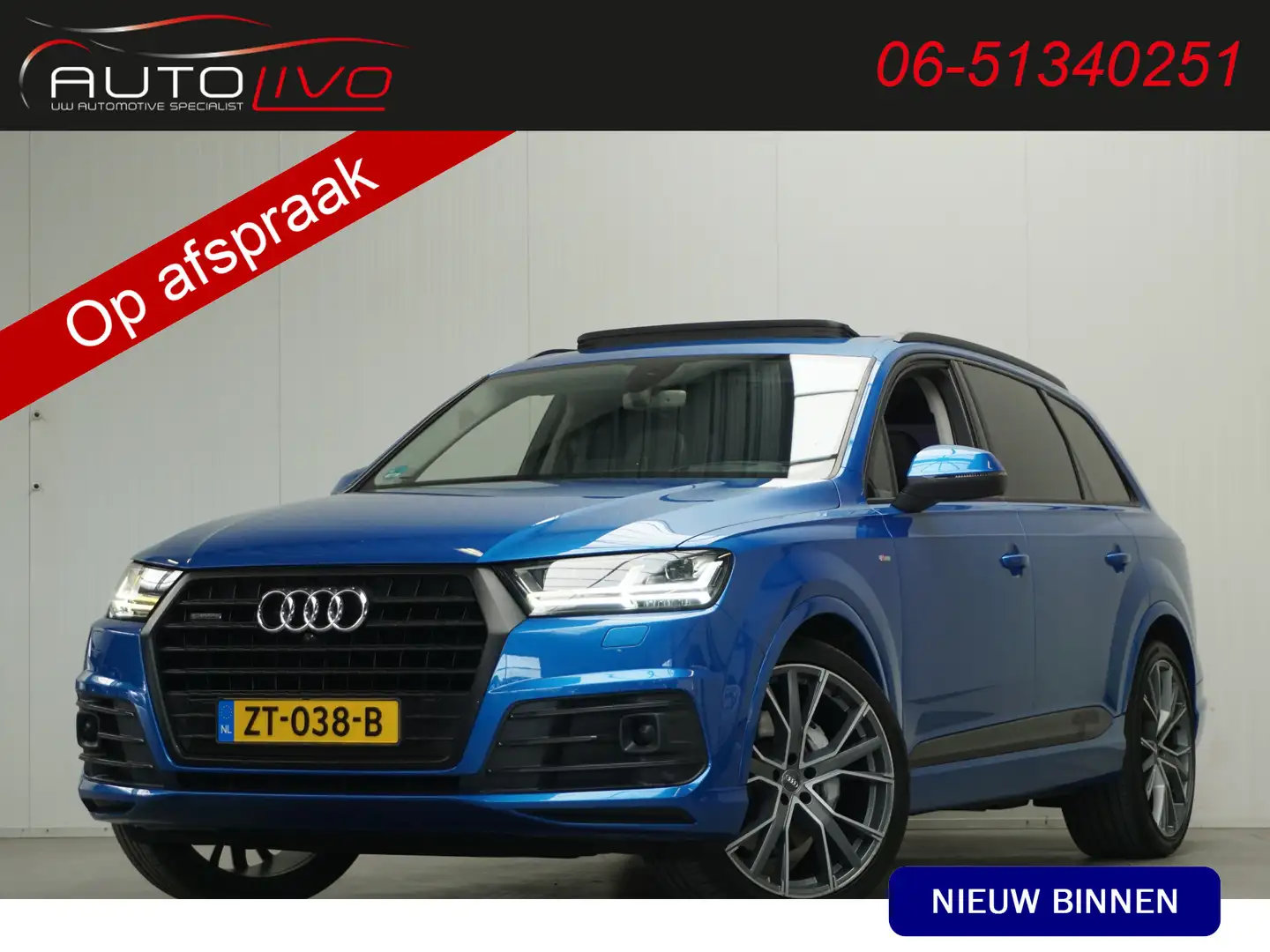 Audi Q7 3.0 TFSI quattro Pro Line + 7p UNIEK! FULL OPTIONS Bleu - 1