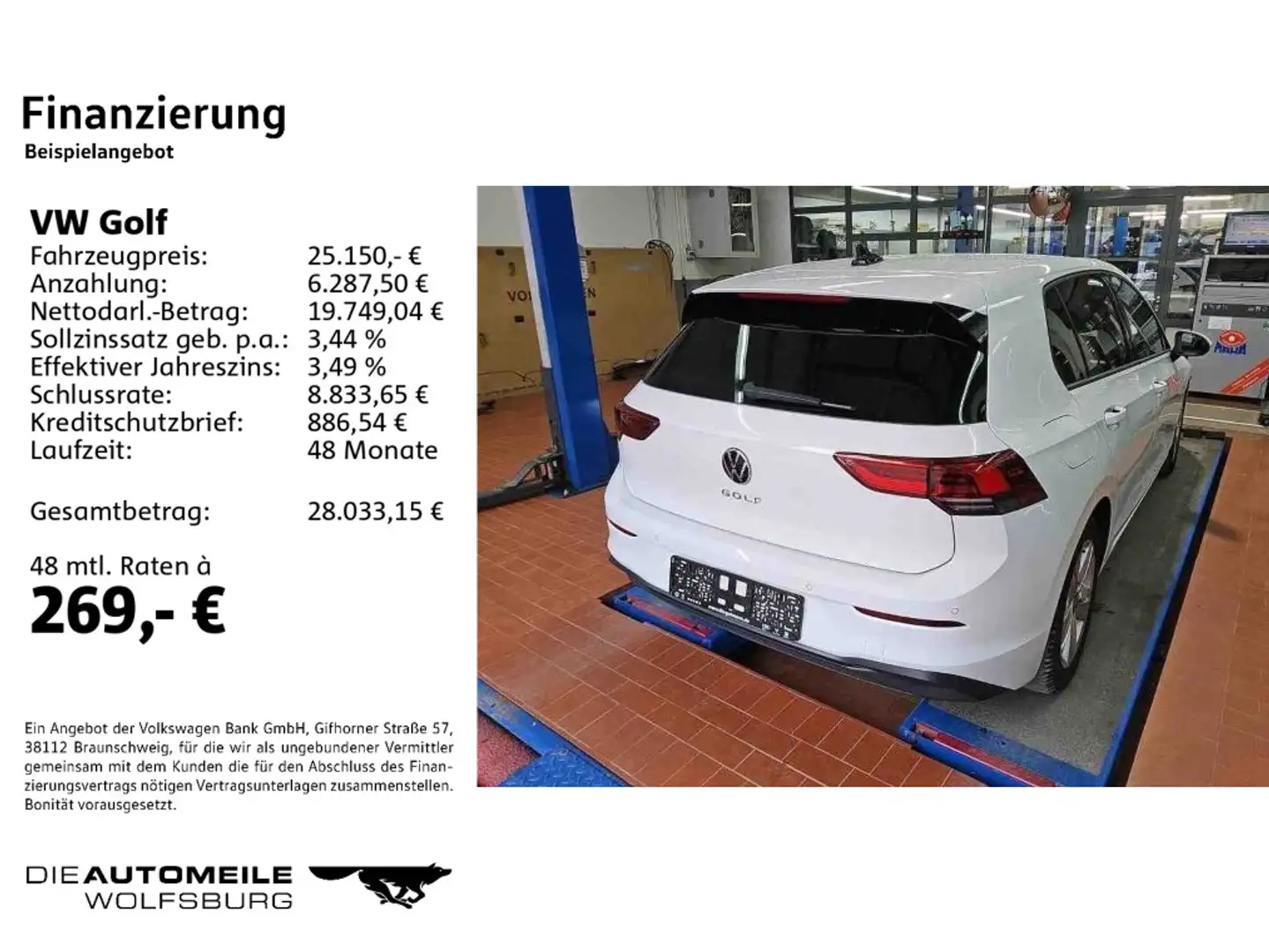 Volkswagen Golf 8 VIII 1.5 TSI Life LED+/Stand/H+K/AHK/DCC Weiß - 2