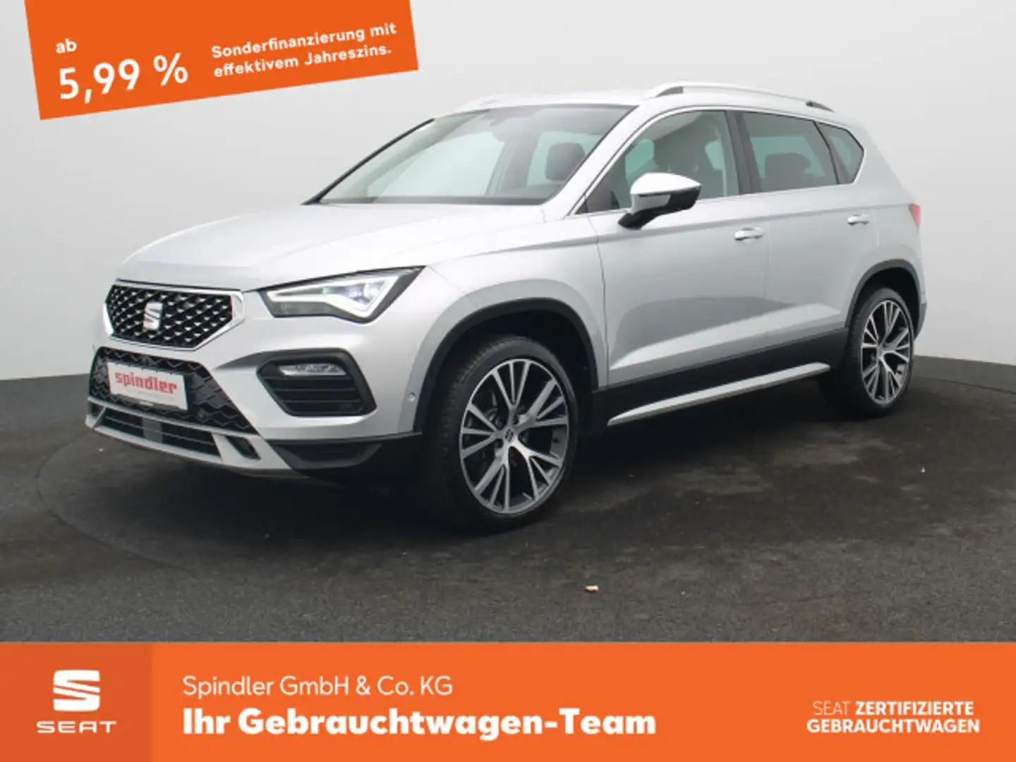SEAT Ateca Xperience 2.0 TDI DSG / Navi, Beats, AHK Argent - 1