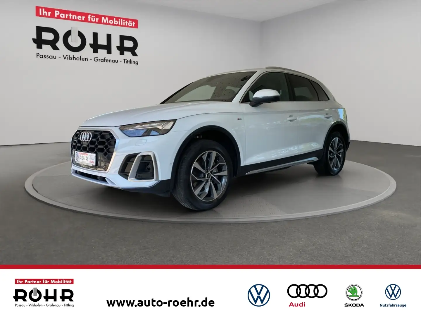 Audi Q5 S line (Matrix-LED.AHK.NAVI.SHZ.PDC.DAB.GRA) 40 TD Weiß - 1
