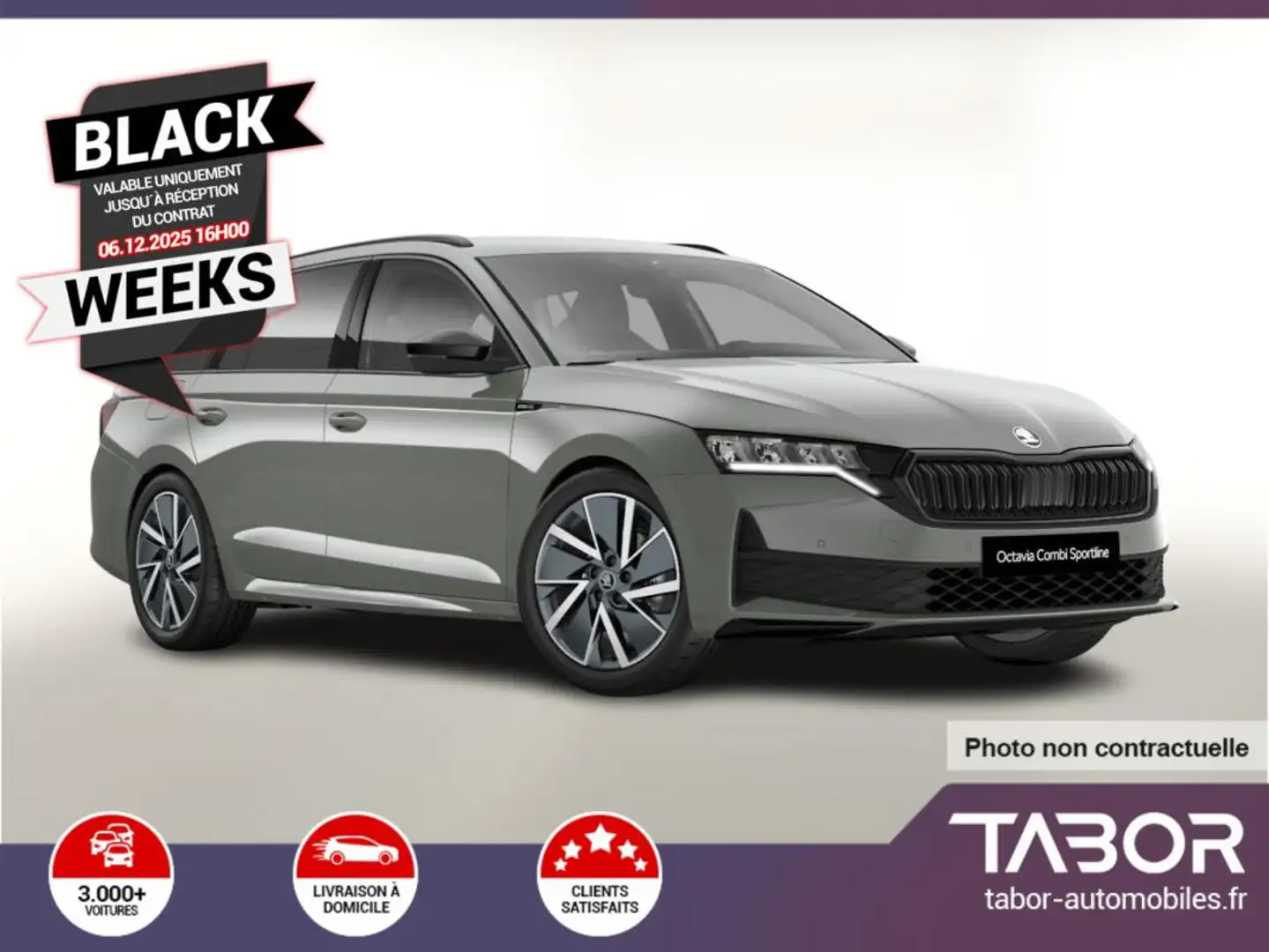 Skoda Octavia Combi TDI DSG Sportl Matrix attel Gris - 1