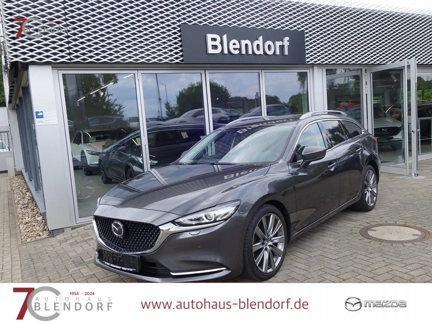 Mazda 6 Sports-Line 194 Automatik Leder|Schiebedach|360° Grau - 1