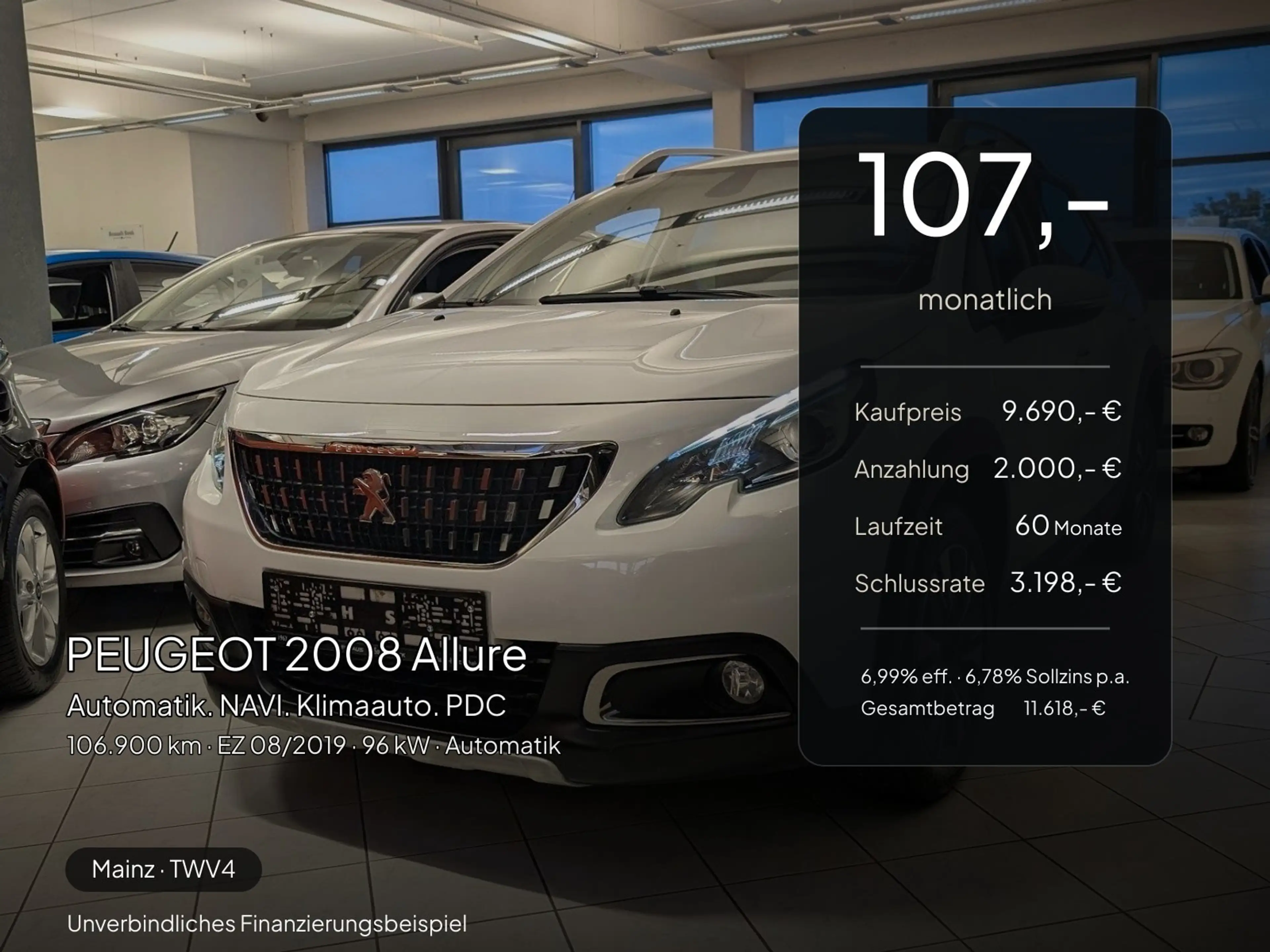 Peugeot 2008 2008 Allure Automatik. NAVI. Klimaauto. PDC — photo 2