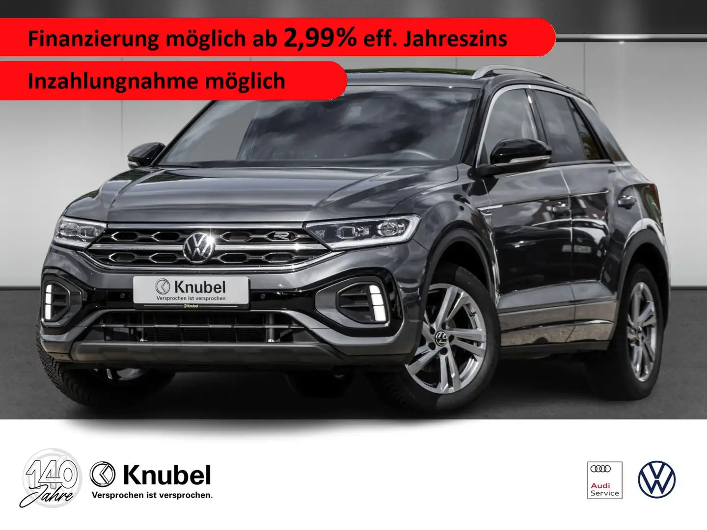 Volkswagen T-Roc R-Line 1.5 TSI DSG LED+ Navi AHK ACC Gris - 1