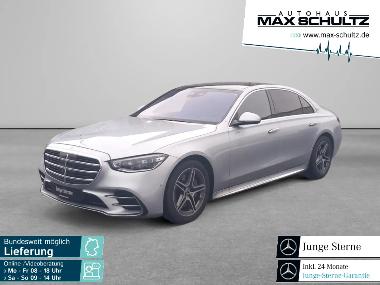 Mercedes-Benz S 580 4MATIC Limousine lang AMG*Standh.*Nav**HUD Silber - 1