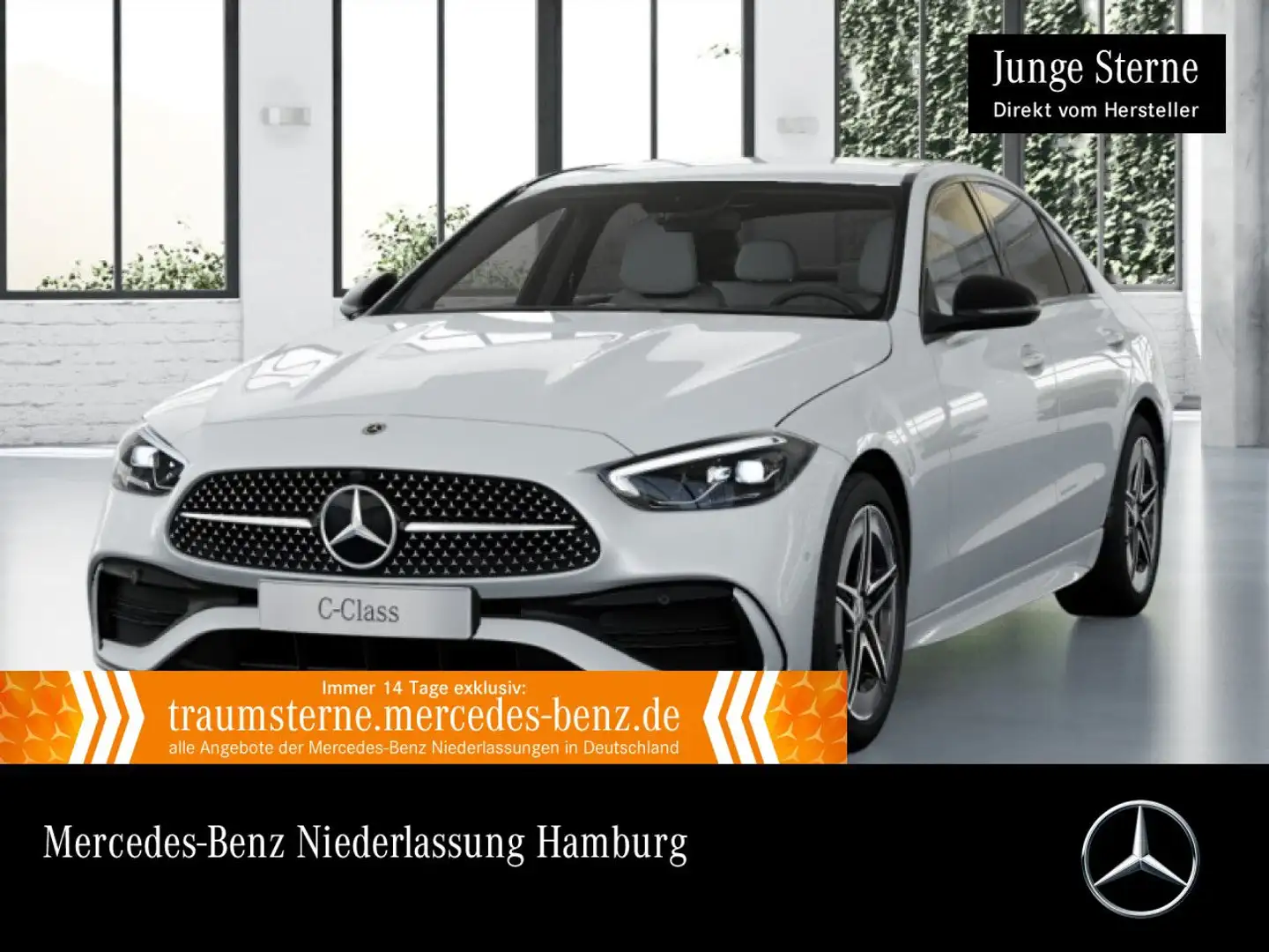 Mercedes-Benz C 200 4M AMG+NIGHT+LED+KAMERA+KEYLESS+9G Weiß - 1