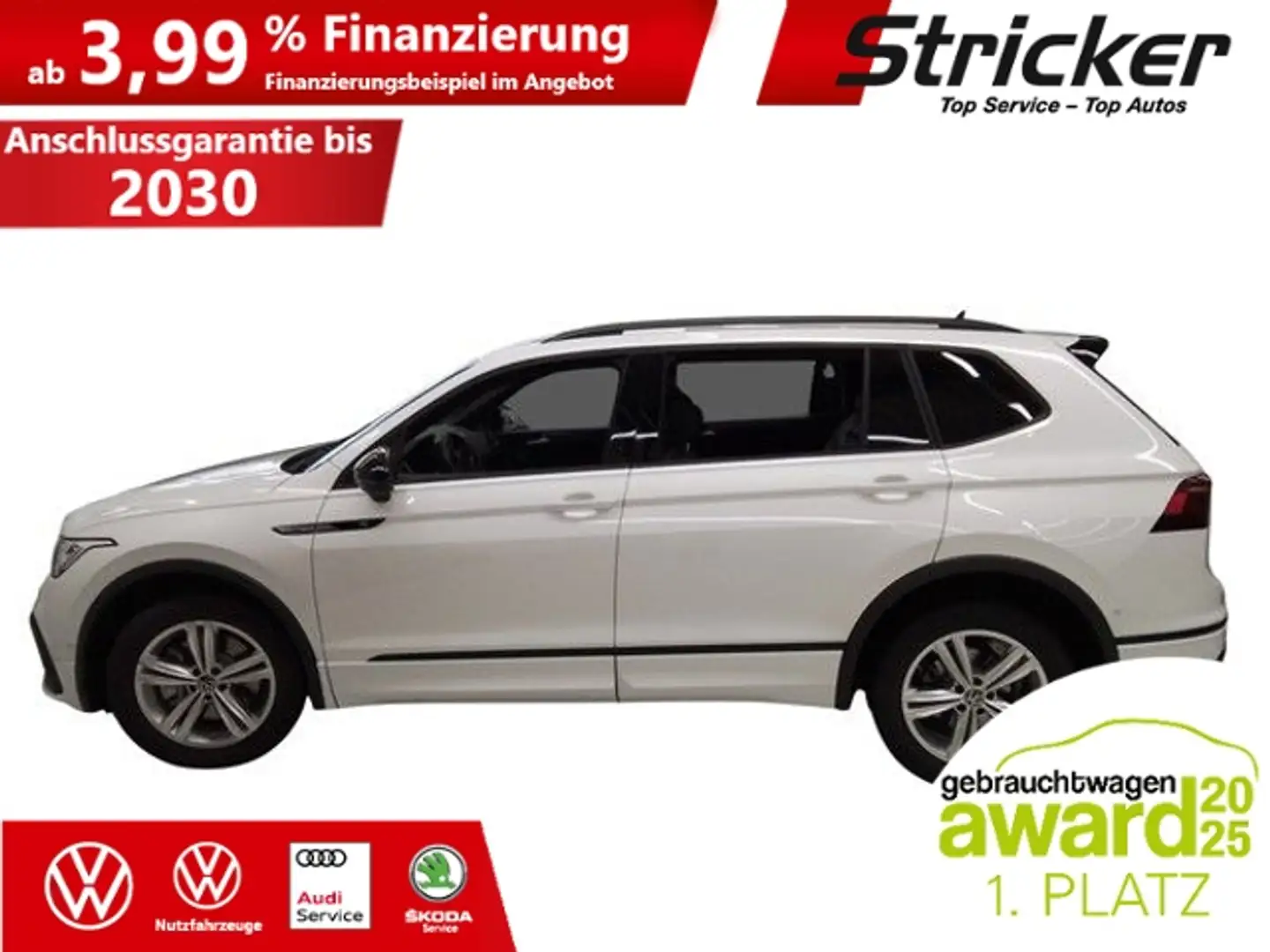 Volkswagen Tiguan Allspace R-Line 2.0TSI DSG 4M 358,-ohne Anzahlung Weiß - 2