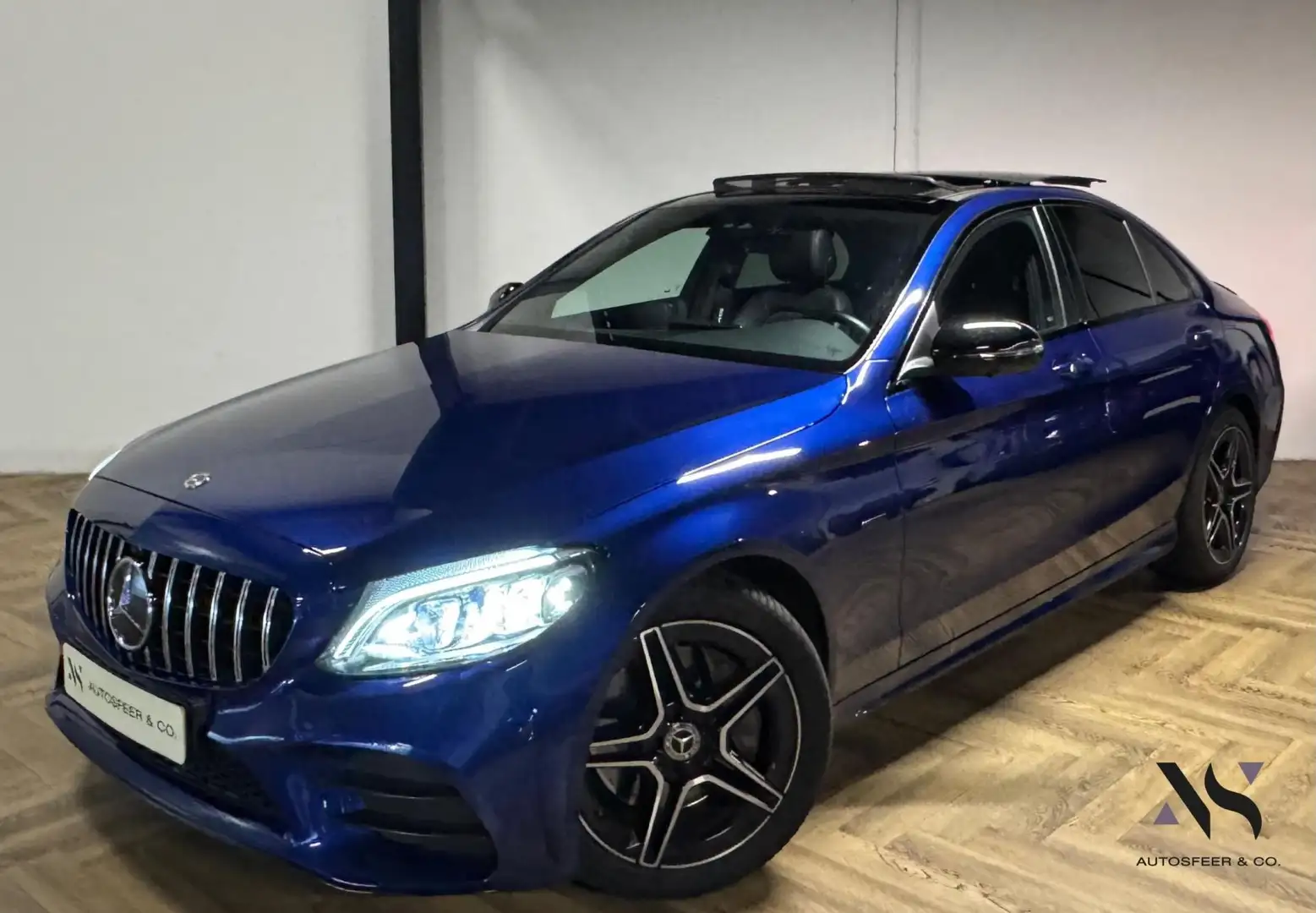 Mercedes-Benz C 300 e Business Solution AMG Limited PANO CAM Blauw - 1