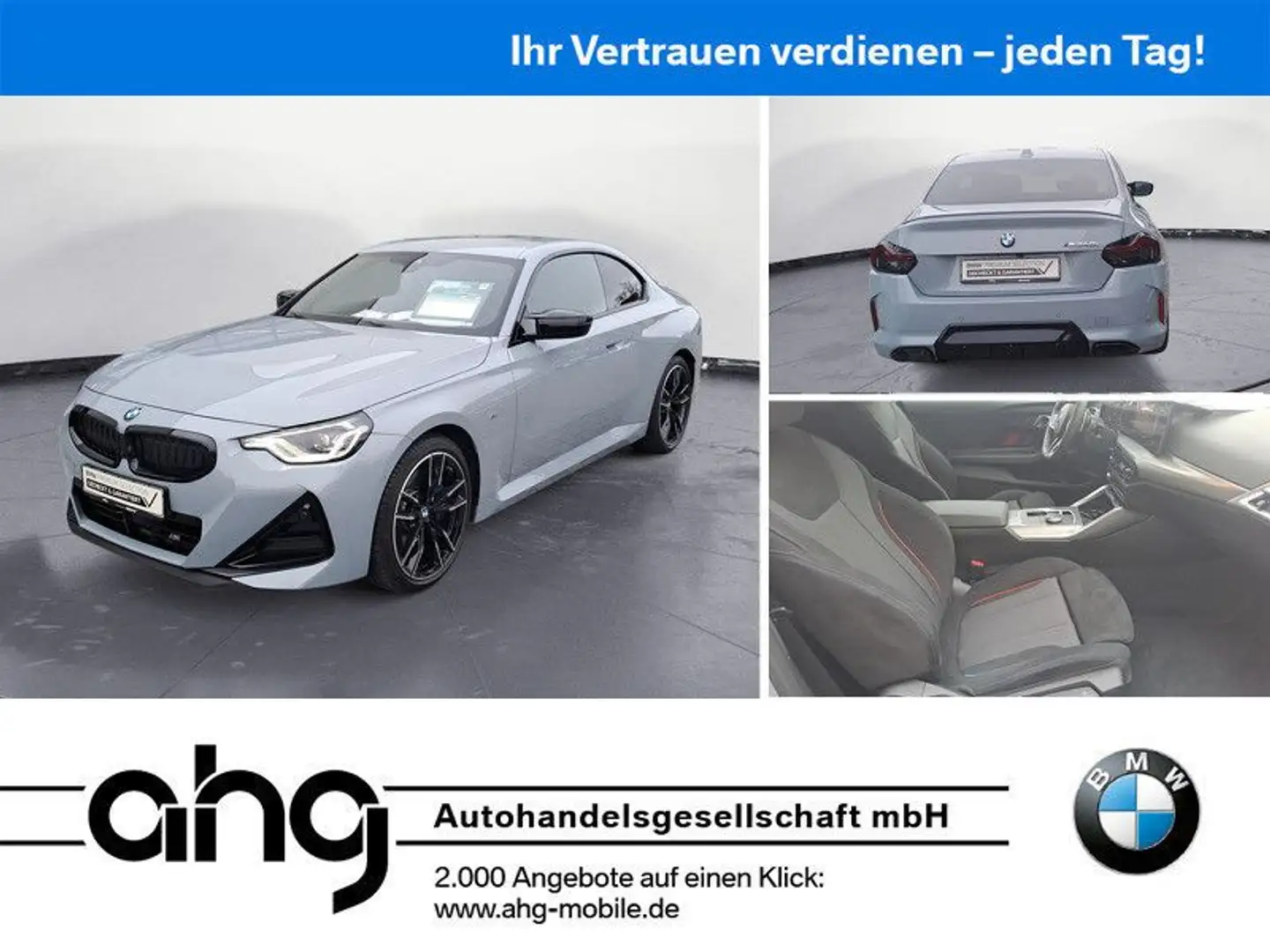 BMW 240 A xDrive Coupe M Sport Harman/Kardon Adapti Gris - 1