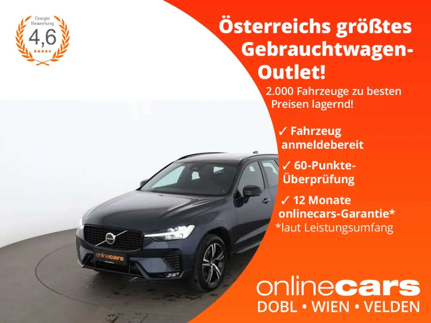 Volvo XC60 B4 R-Design AWD Aut LED SKY AHK 360-CAM NAV Blau - 1