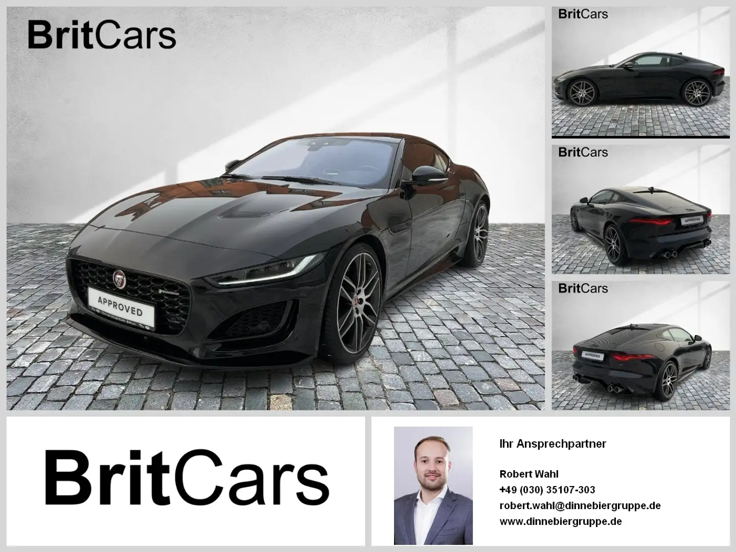 Jaguar F-Type P450 AWD R-Dynamic Coupe ACC CAM DynLicht LED Noir - 1