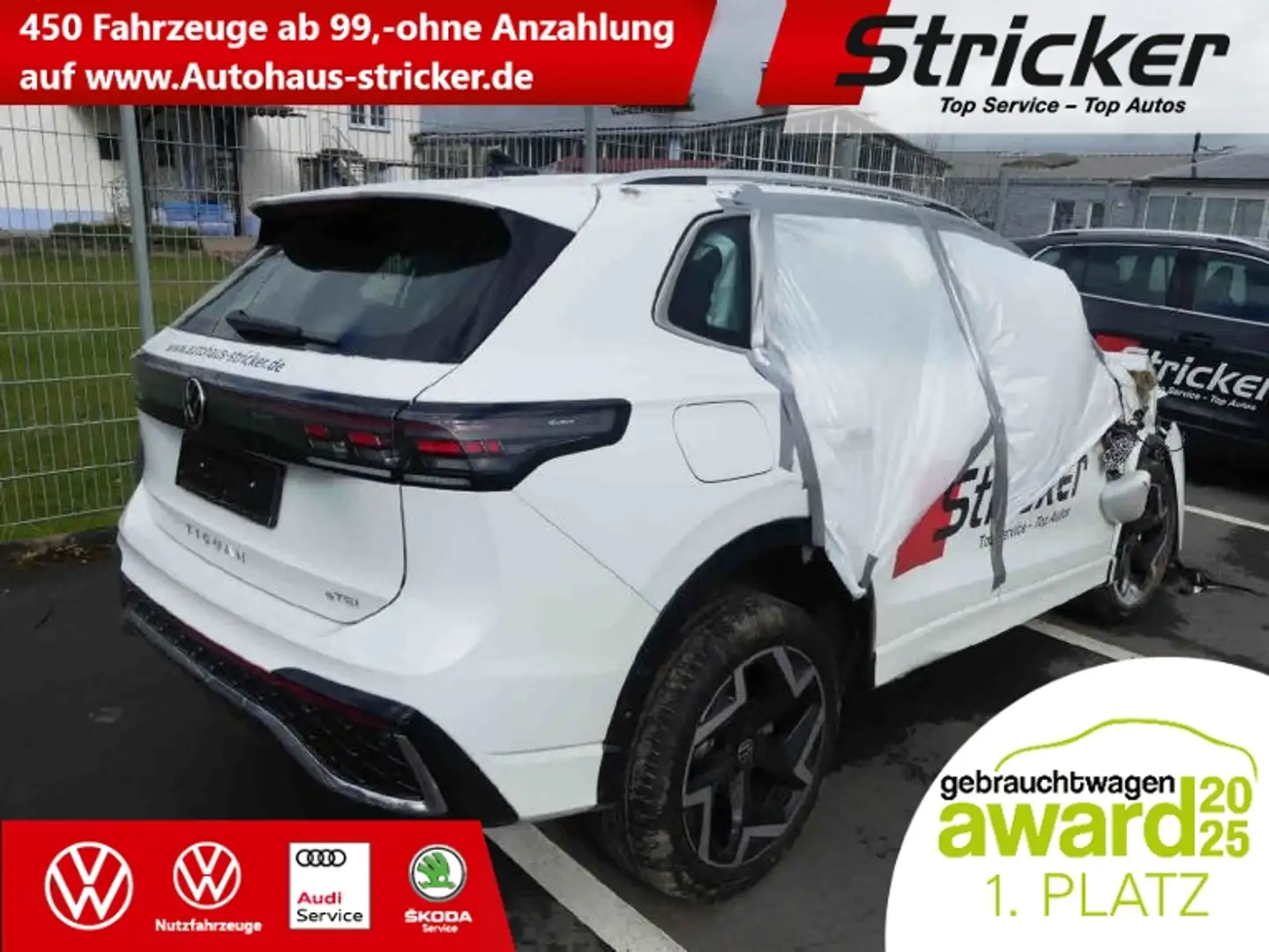 Volkswagen Tiguan R-Line 1.5eTSI DSG Totalschaden Wit - 1