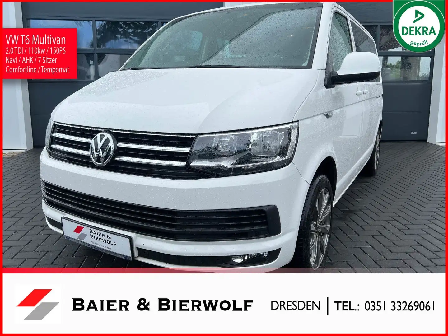 Volkswagen T6 Multivan Comfortline Navi AHK PDC Automatik Blanc - 1