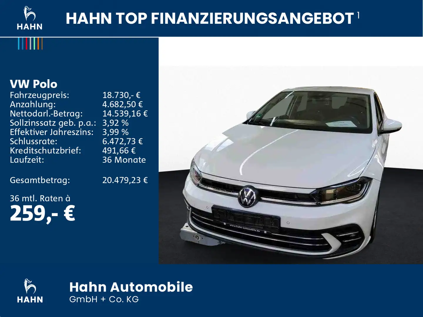 Volkswagen Polo 1.0TSI Style Matrix Navi Sitzhzg APP PDC Weiß - 2