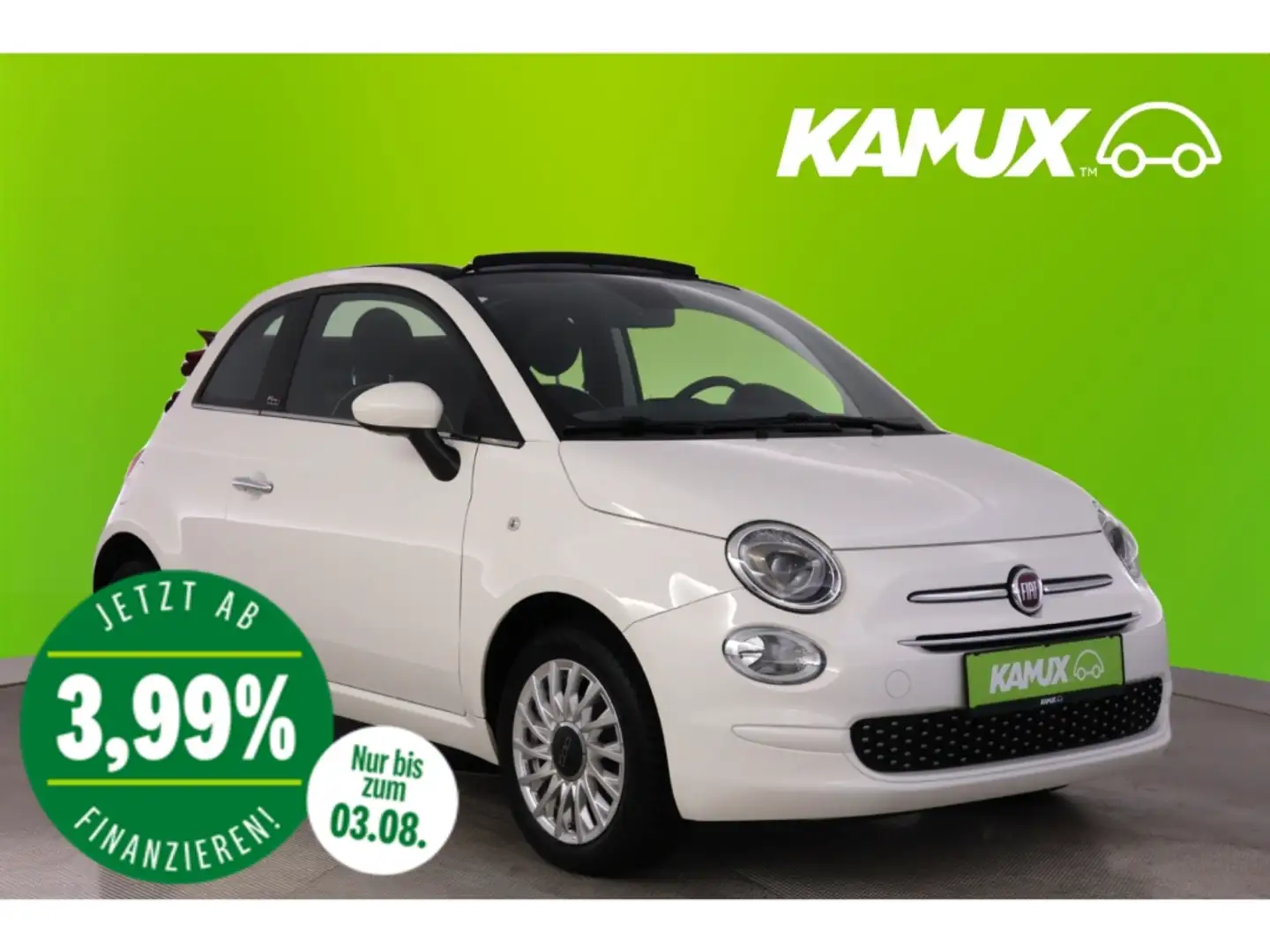 Fiat 500C 1.2 8V Aut.Lounge+XENON+CARPLAY+TEMPO+PDC Weiß - 1