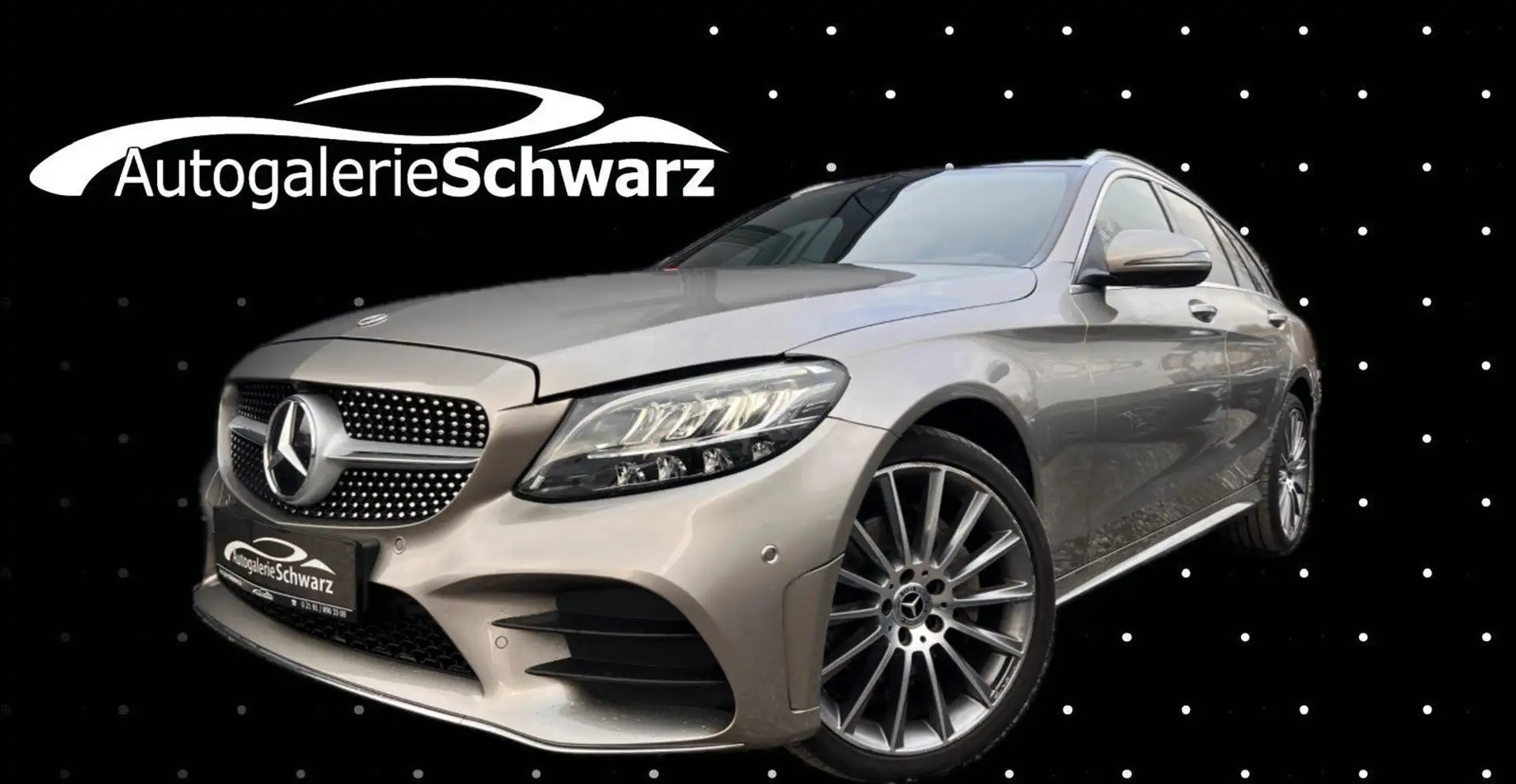 Mercedes-Benz C 220 d T 4M 9G AMG WIDE DIS+360°BURM AMB 19"PANO Grijs - 1