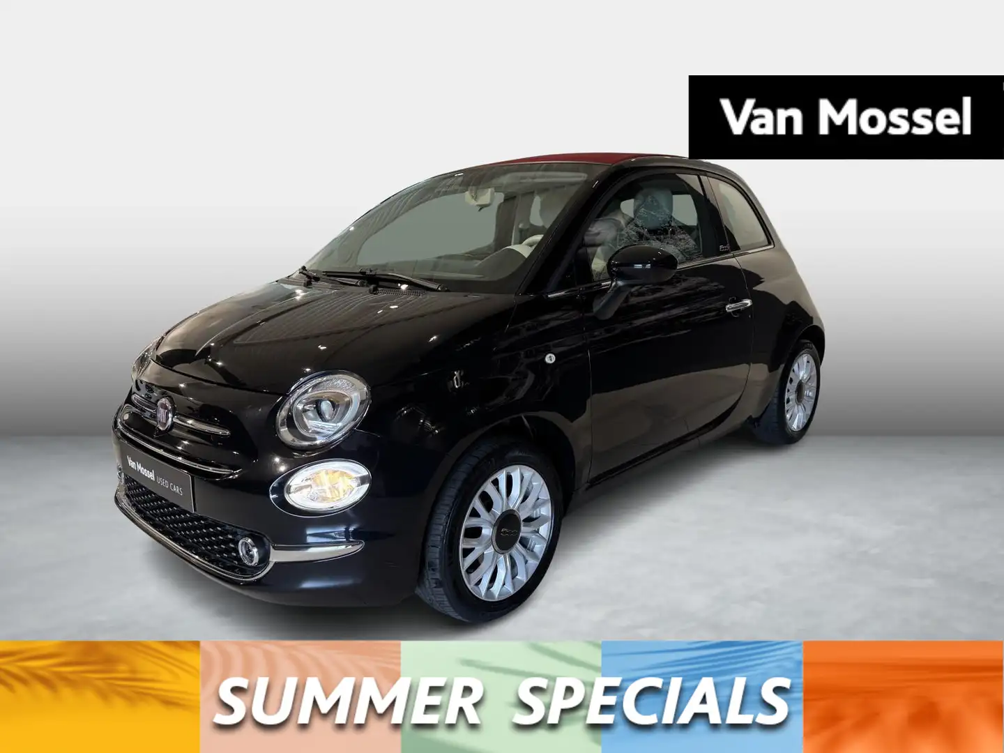 Fiat 500C 1.2 8v 69hp Lounge / Airco / Cabrio / Negro - 1