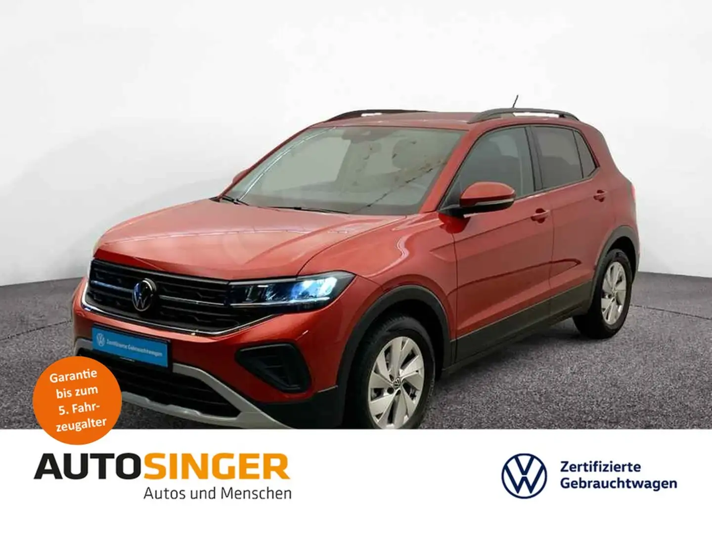 Volkswagen T-Cross Life 1.0 TSI *AHK*LED*ACC*NAVI*R-CAM*SHZ Rot - 1
